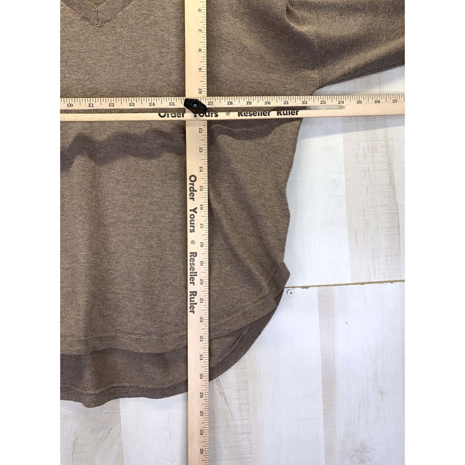 Vintage VINTAGE? LOLE Recycled Materials Brown V Neck Womens Sweater XS-9659 Size XS / US 0-2 / IT 36-38 - 5 Thumbnail