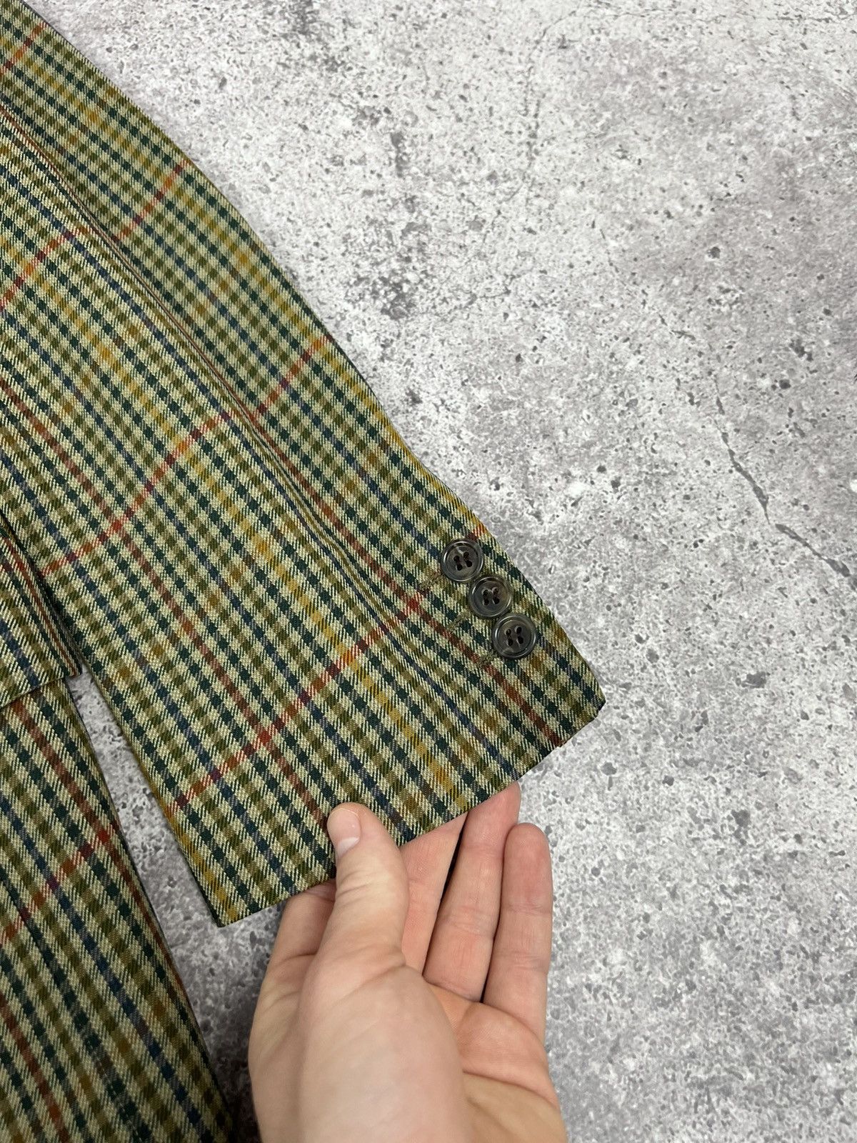 Burberry Vintage Burberrys Wool Blazer Jacket Lining Monogram Size 50R - 9 Thumbnail