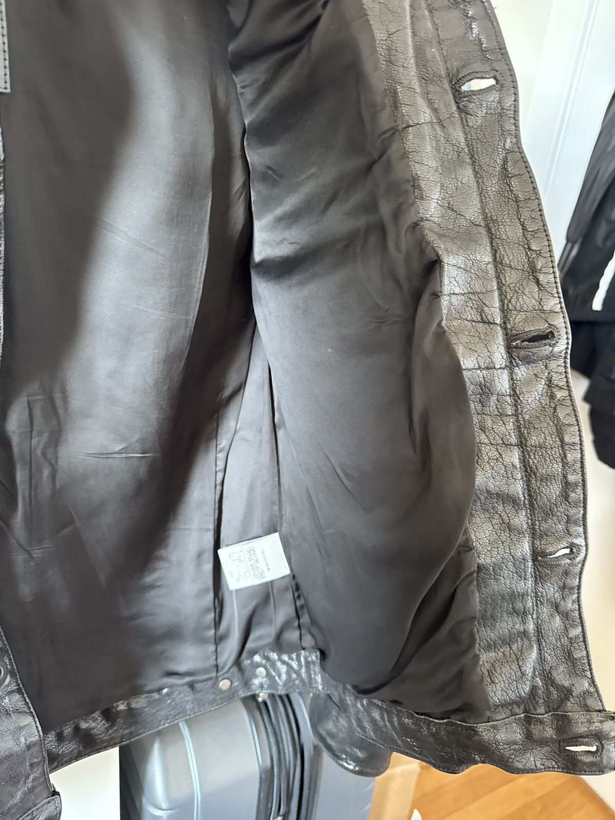 Yohji Yamamoto Yohji Yamamoto Pour Homme x Isamu Katayama Leather Jacket Size US L / EU 52-54 / 3 - 8 Thumbnail