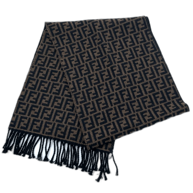 Fendi Fendi Monogram Wool Scarf 30x180cm Size ONE SIZE - 1 Thumbnail