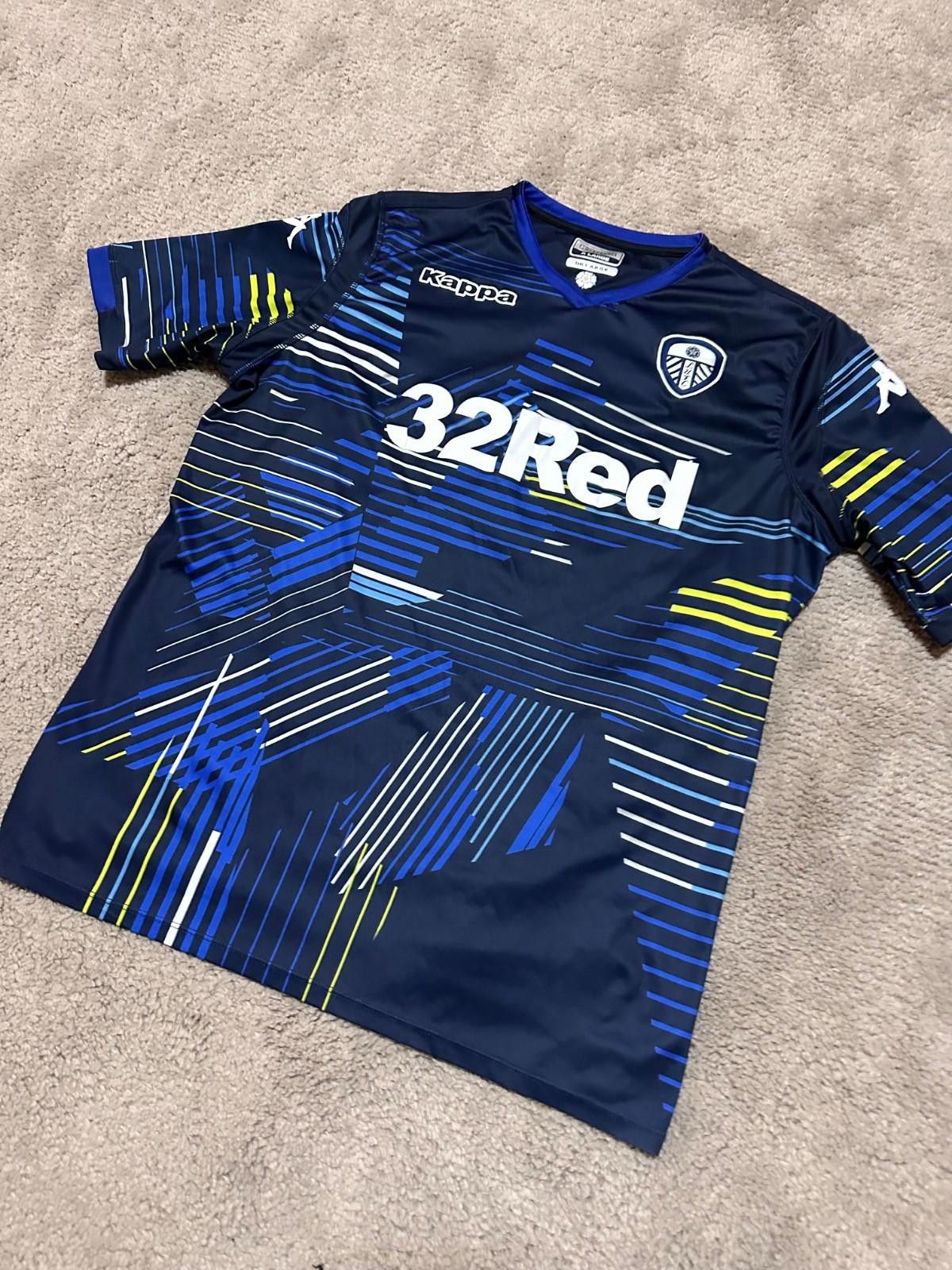 Kappa Leeds United Kappa 2018/19 Away Football Shirt Soccer Jersey Size US XL / EU 56 / 4 - 2 Thumbnail