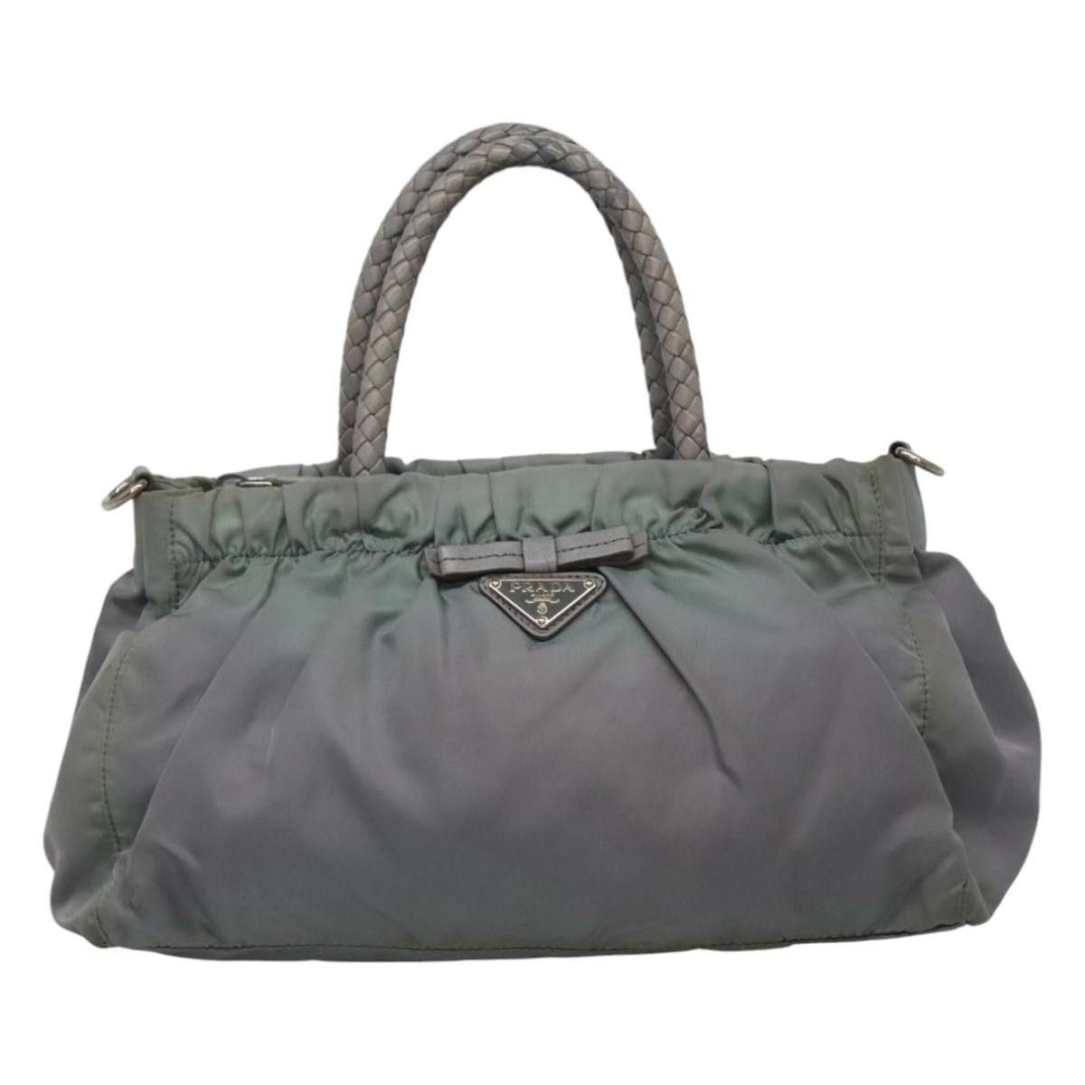 Prada PRADA Hand Bag Nylon Gray Size ONE SIZE - 2 Thumbnail