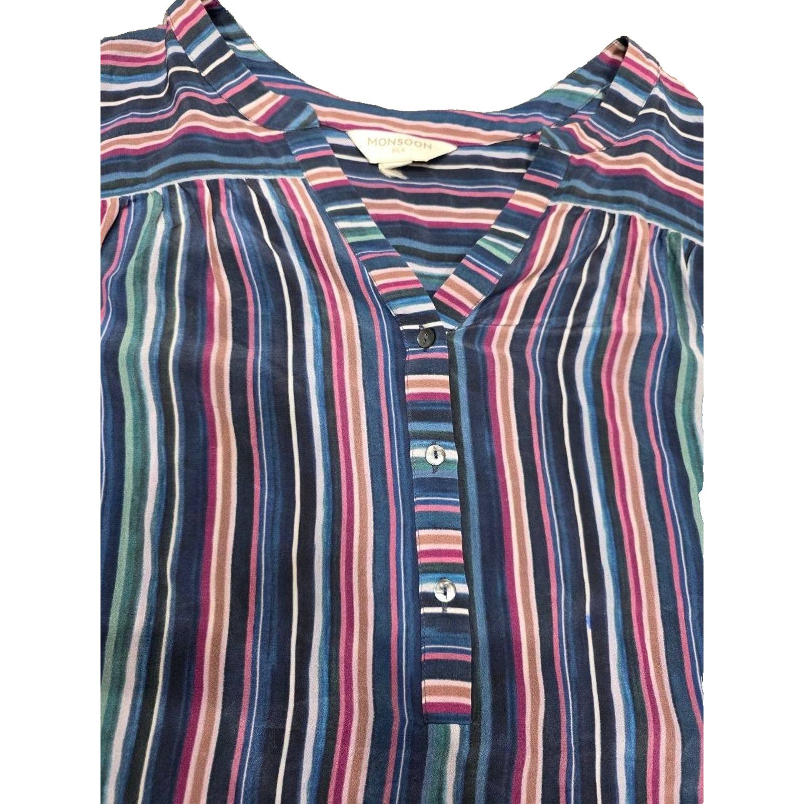 & Other Stories Moonsoon striped v neck shirt tunic size 1X A003269 Size 4XL / US 24-26 - 2 Thumbnail