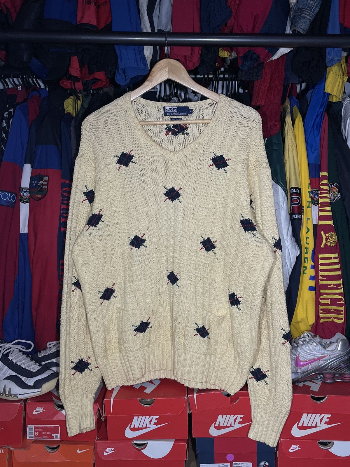 Polo Ralph Lauren × Vintage Sweater Polo Vintage Hand Knit Size US XL / EU 56 / 4 - 1 Thumbnail