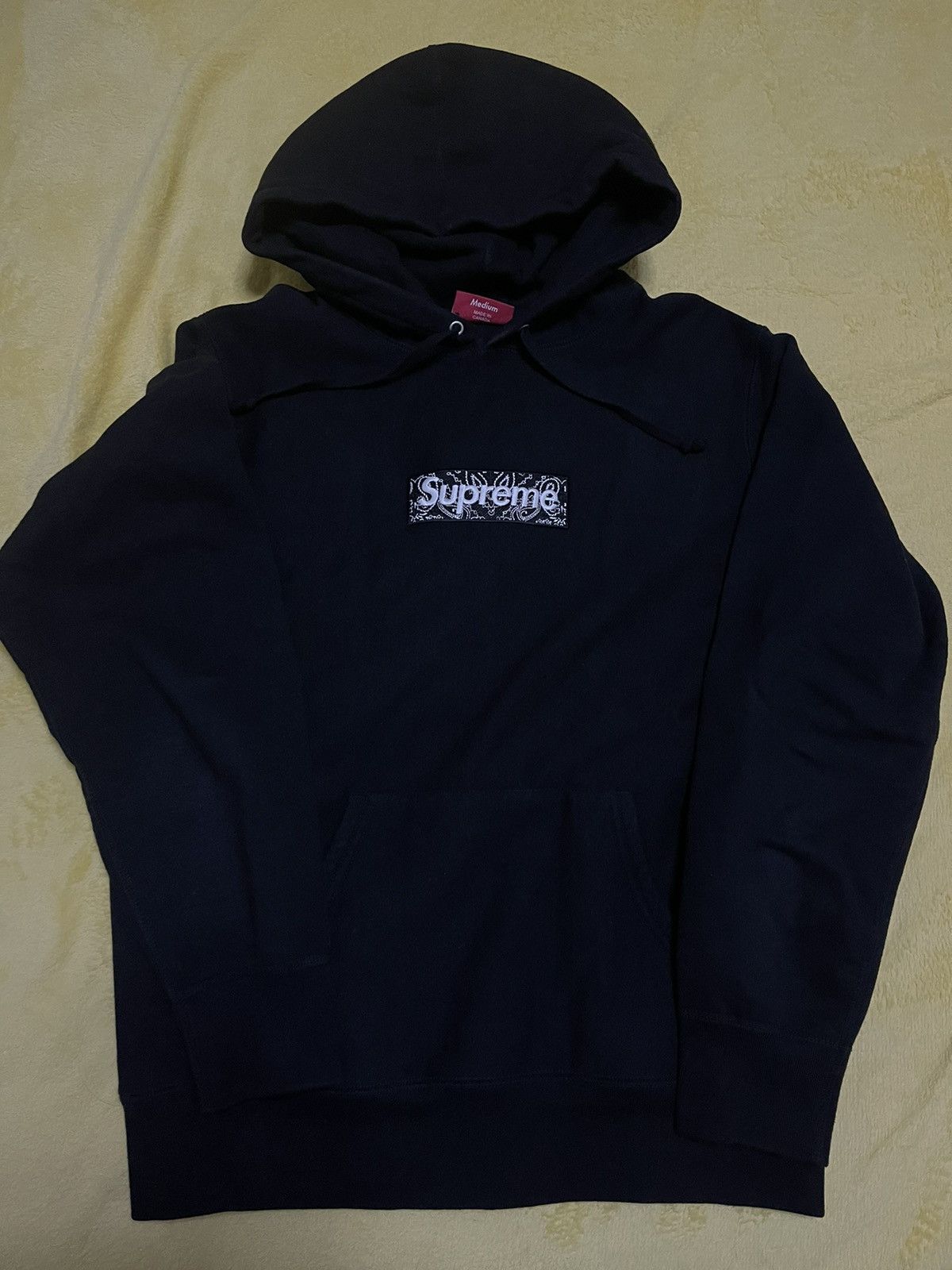 Supreme Supreme black bandana paisley box logo hooded sweatshirt Size US M / EU 48-50 / 2 - 2 Thumbnail