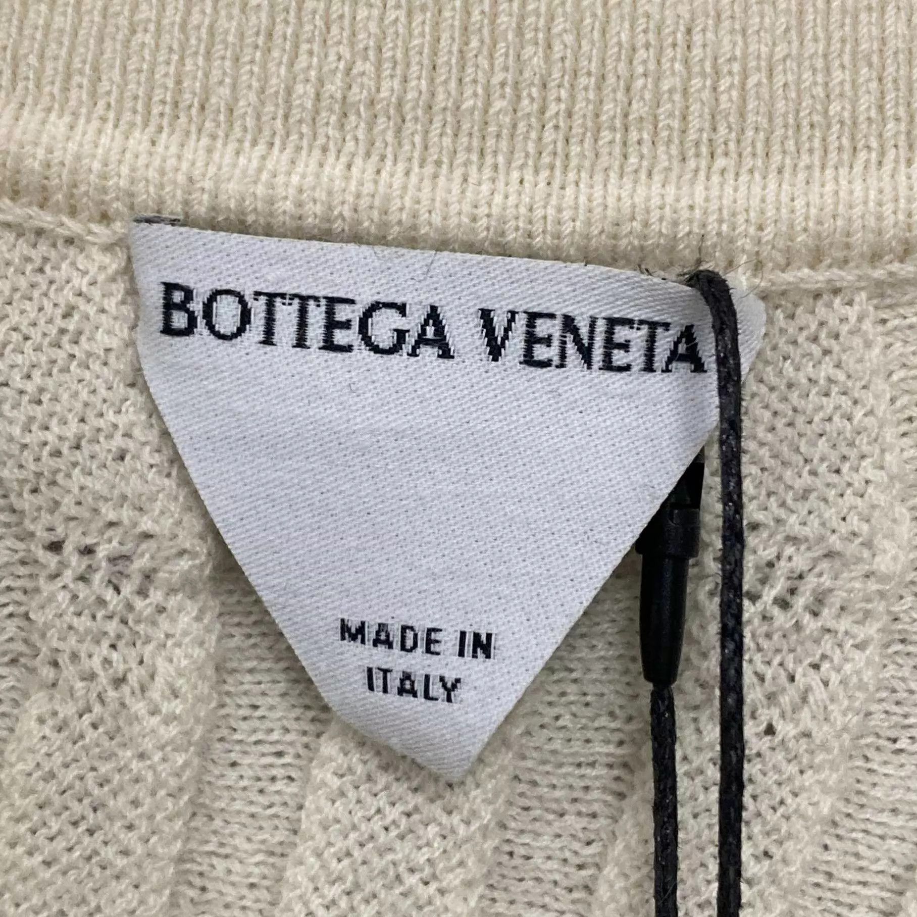 Bottega Veneta BV Beige Knit Short Sleeve Size S 99 New Size S / US 4 / IT 40 - 5 Thumbnail