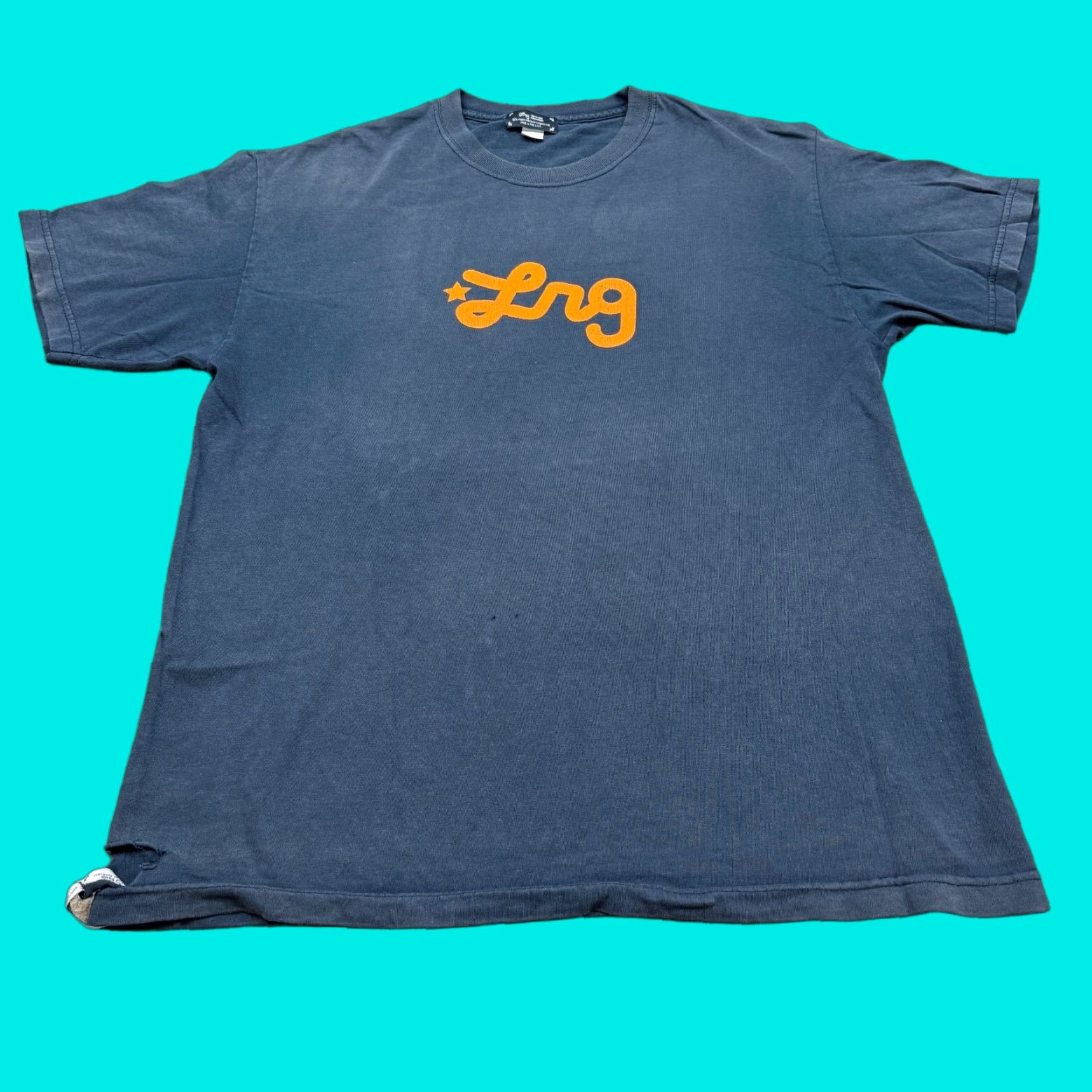 Vintage VINTAGE LRG Shirt Mens Blue M Short Sleeve USA Graphic Print Logo 2000s Mens Shirt Size US M / EU 48-50 / 2 - 1 Thumbnail