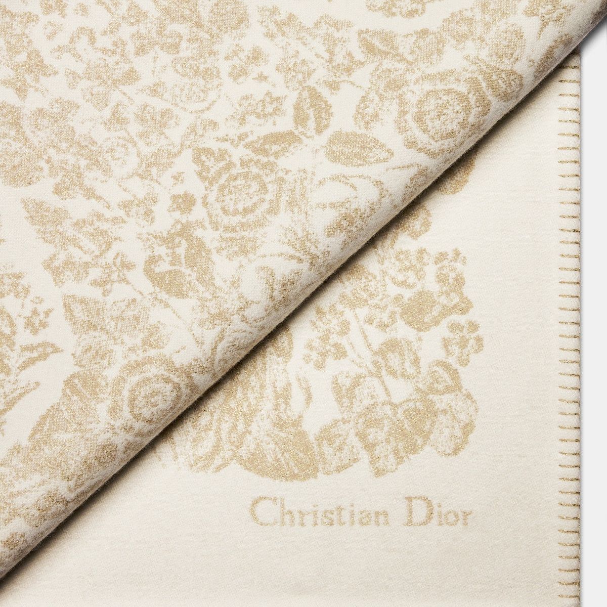Dior o1bcso1str0226 Size:OS/The World Blanket in Beige/Golden Size ONE SIZE - 2 Thumbnail