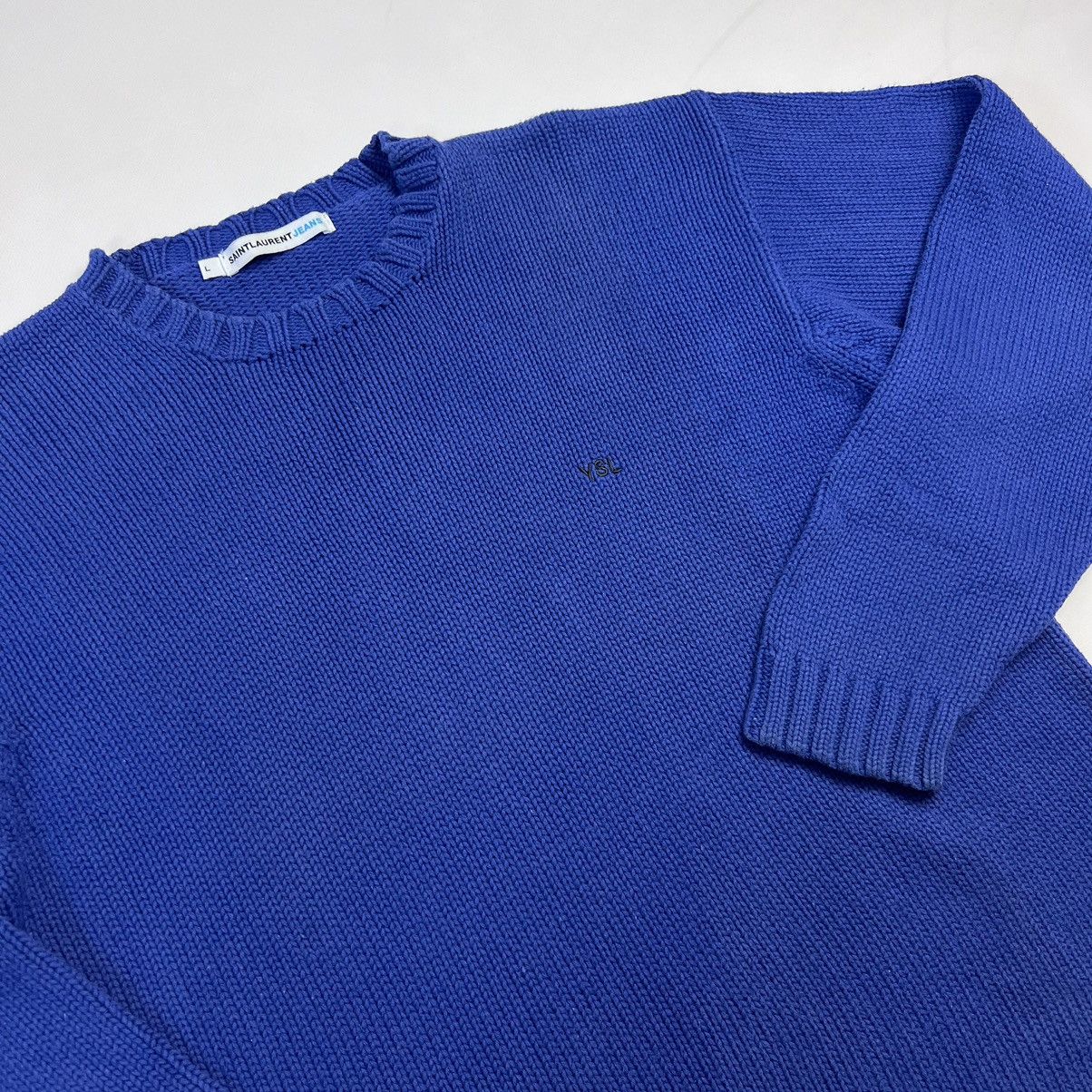 Vintage × Yves Saint Laurent Vintage Yves Saint Laurent YSL heavy knit cotton sweater Size US L / EU 52-54 / 3 - 2 Thumbnail