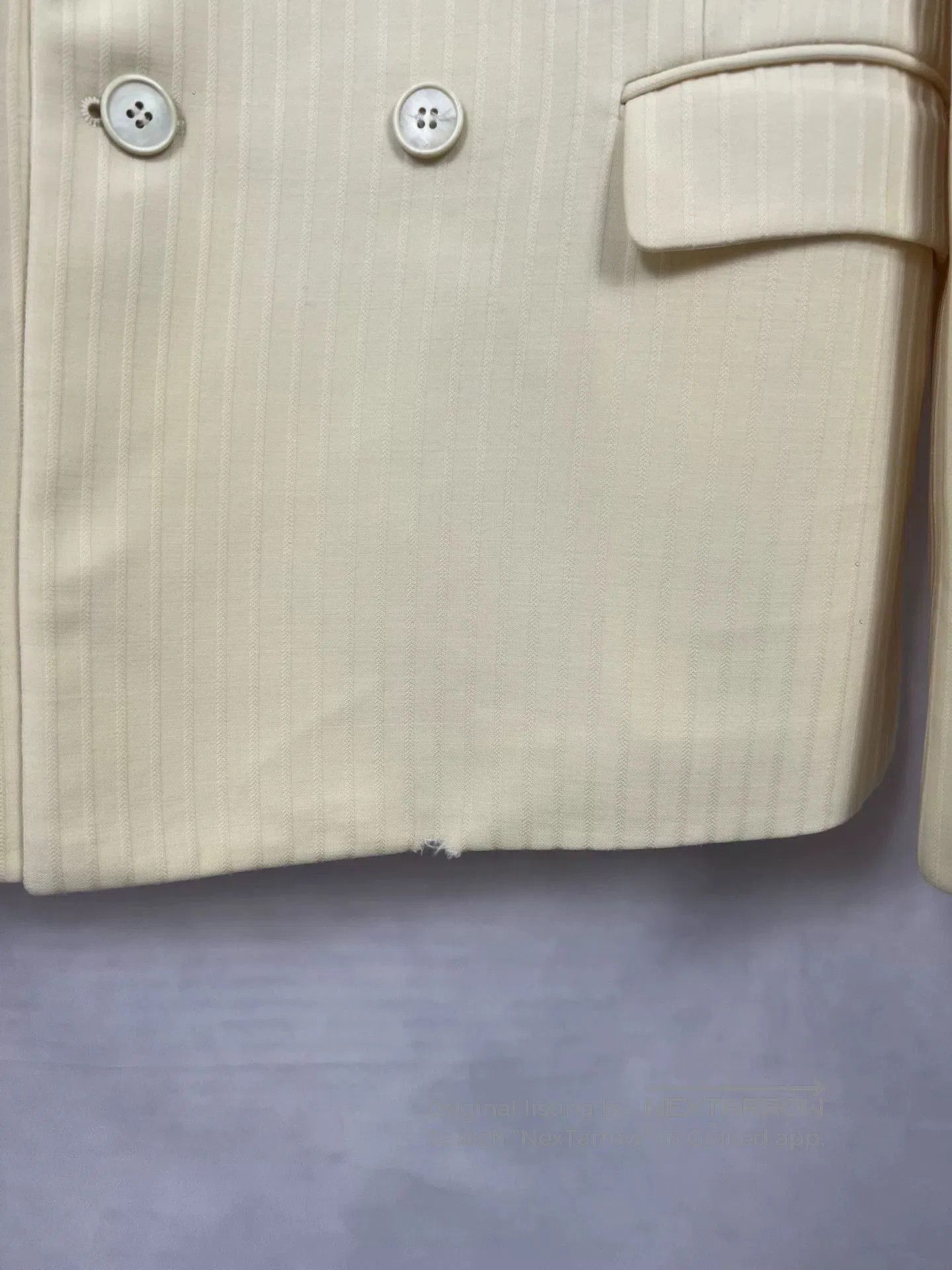 Saint Laurent Paris Saint Laurent Beige Striped Suit Set. Size US M / EU 48-50 / 2 - 3 Thumbnail