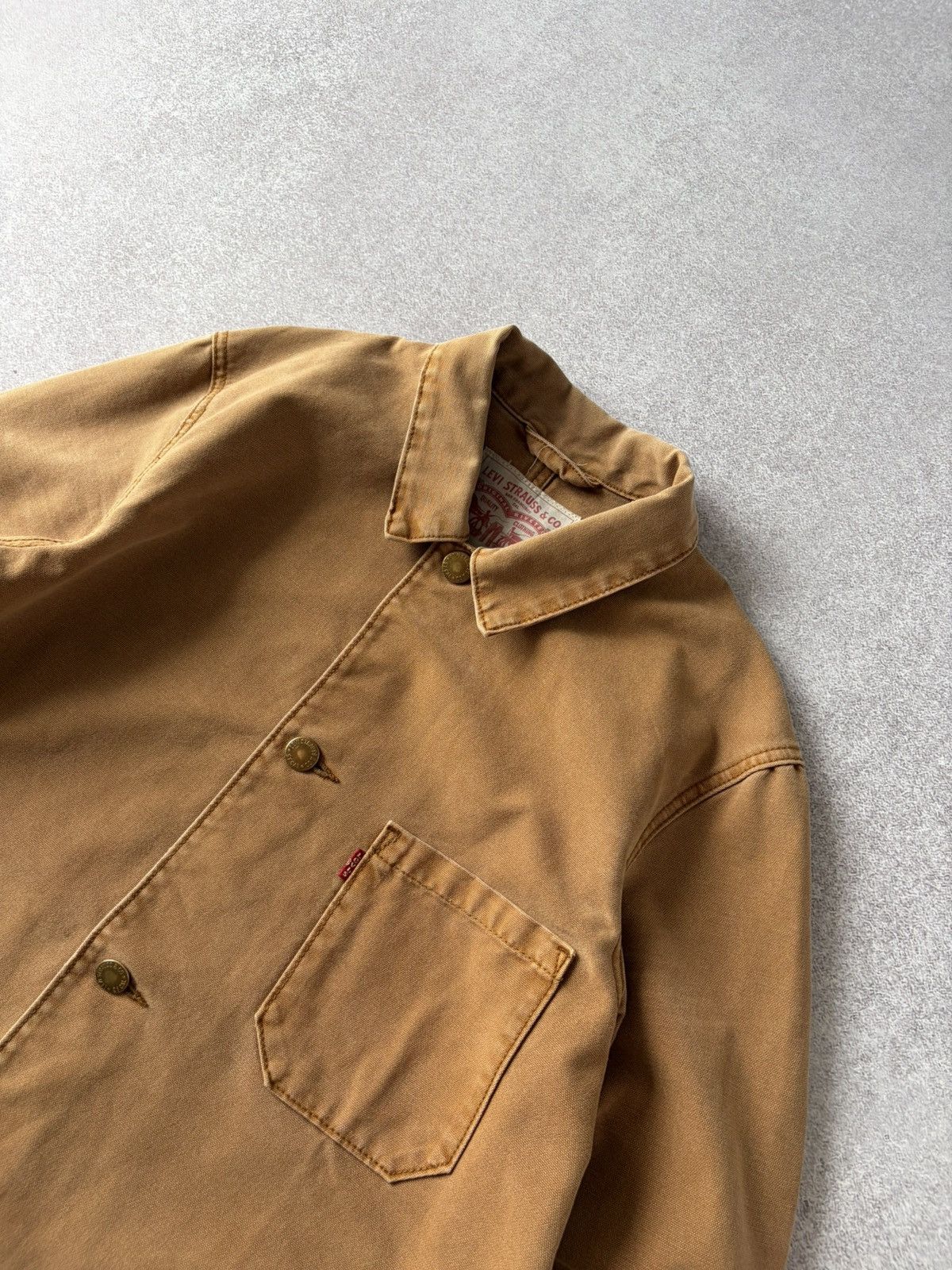 Levi's Levi's Engineers Chore Work Distressed Feded Canvas Jacket Size US L / EU 52-54 / 3 - 9 Thumbnail
