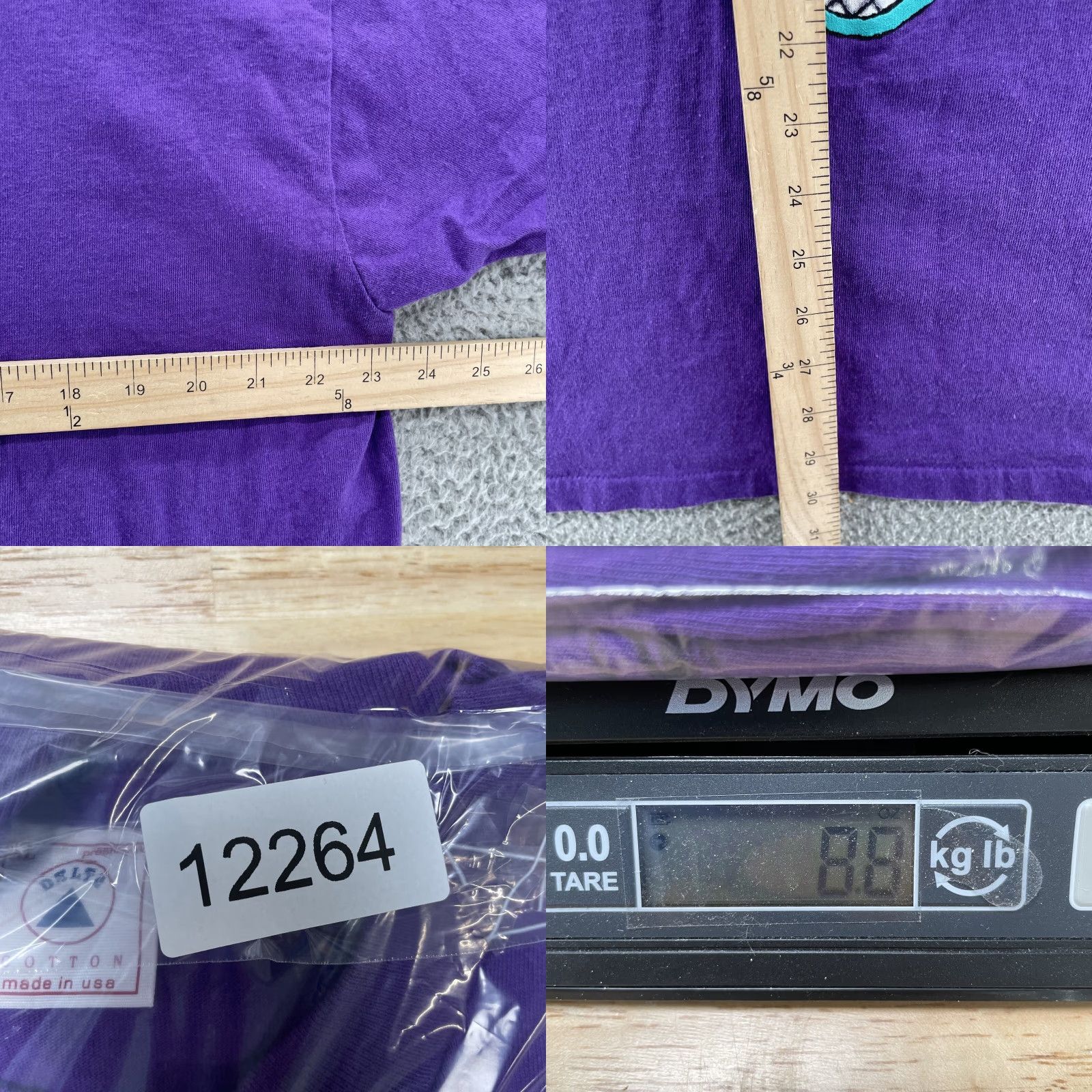 Delta VINTAGE Delta T-Shirt XL Purple Sportswear Tweety Retro 90's USA Made Graphic Print Size US XL / EU 56 / 4 - 8 Thumbnail