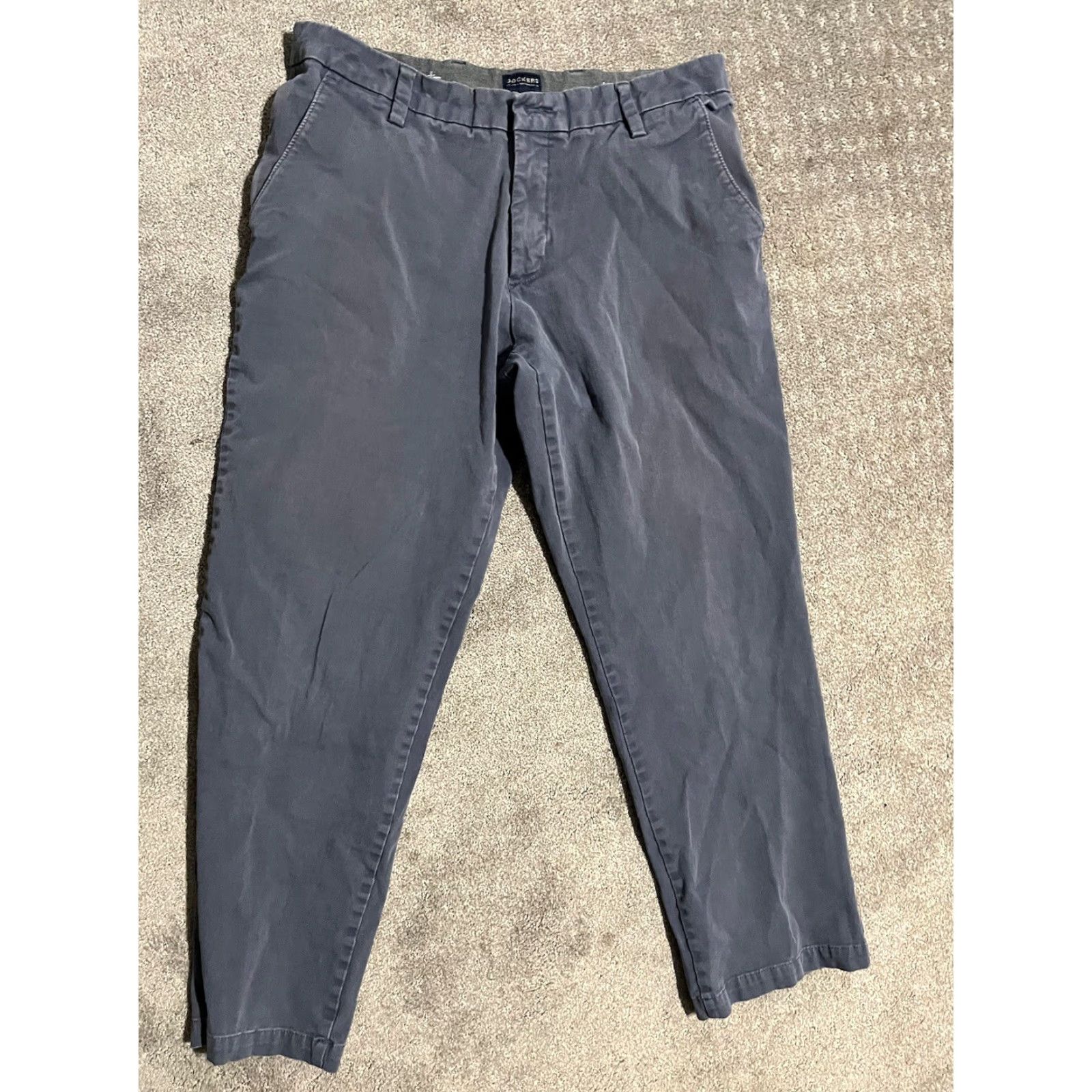 Dockers Dockers Pants Flat Front Straight Fit Men 34 Regular Blue Cotton Chino D2 27 Inseam Belt Loops Casual Workwear Vintage? No. Size US 34 / EU 50 - 3 Thumbnail