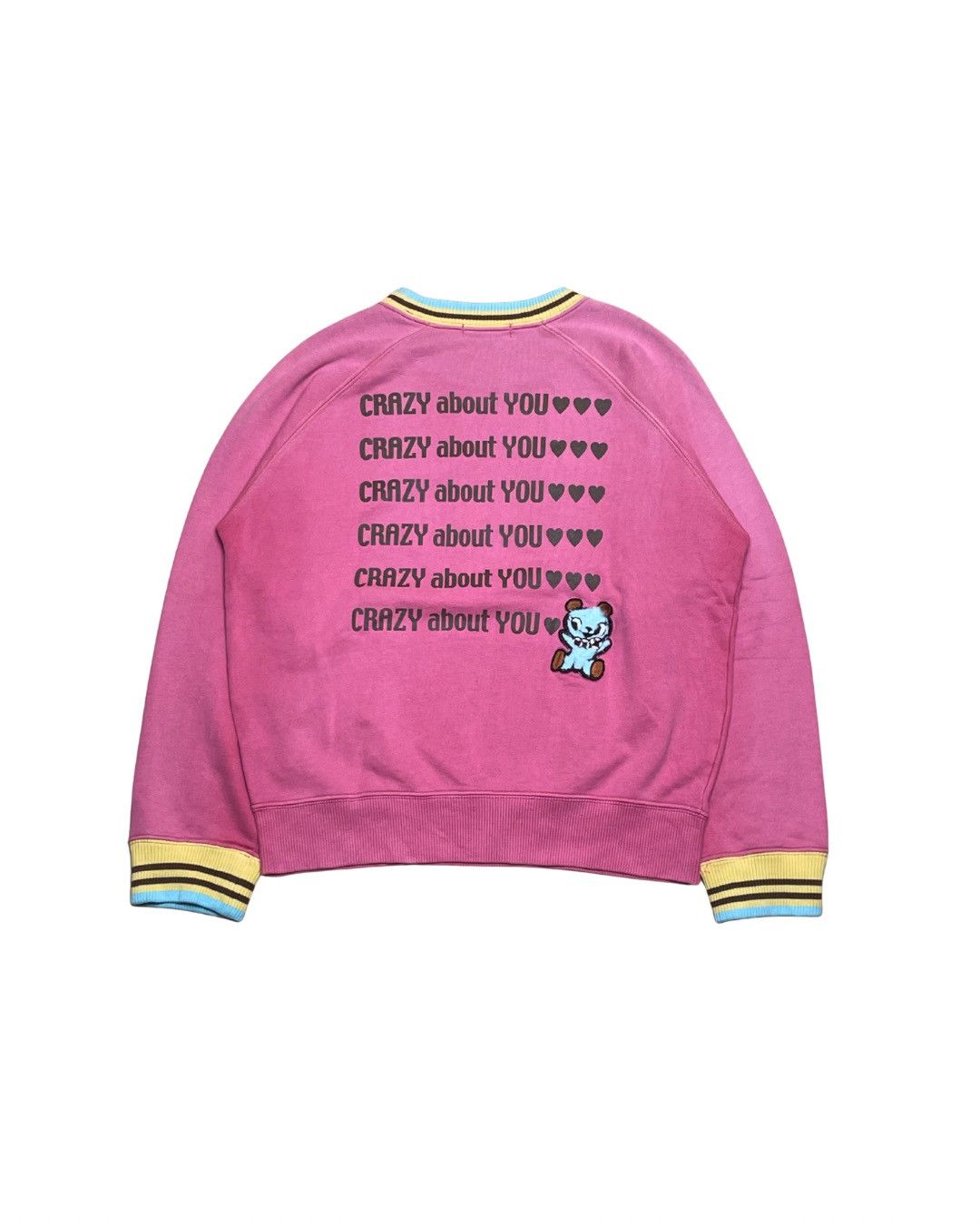 Angel Blue Vintage Angel Blue Hug Me Bear Pink Sweatshirt Size M / US 6-8 / IT 42-44 - 3 Thumbnail