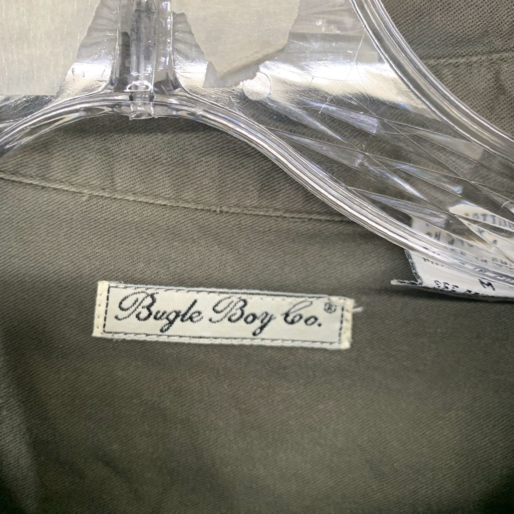 Bugle Boy VINTAGE Bugle Boy Men 90s Long Sleeve Cotton Shirt Adult Medium Olive Green Casual Size US M / EU 48-50 / 2 - 4 Thumbnail