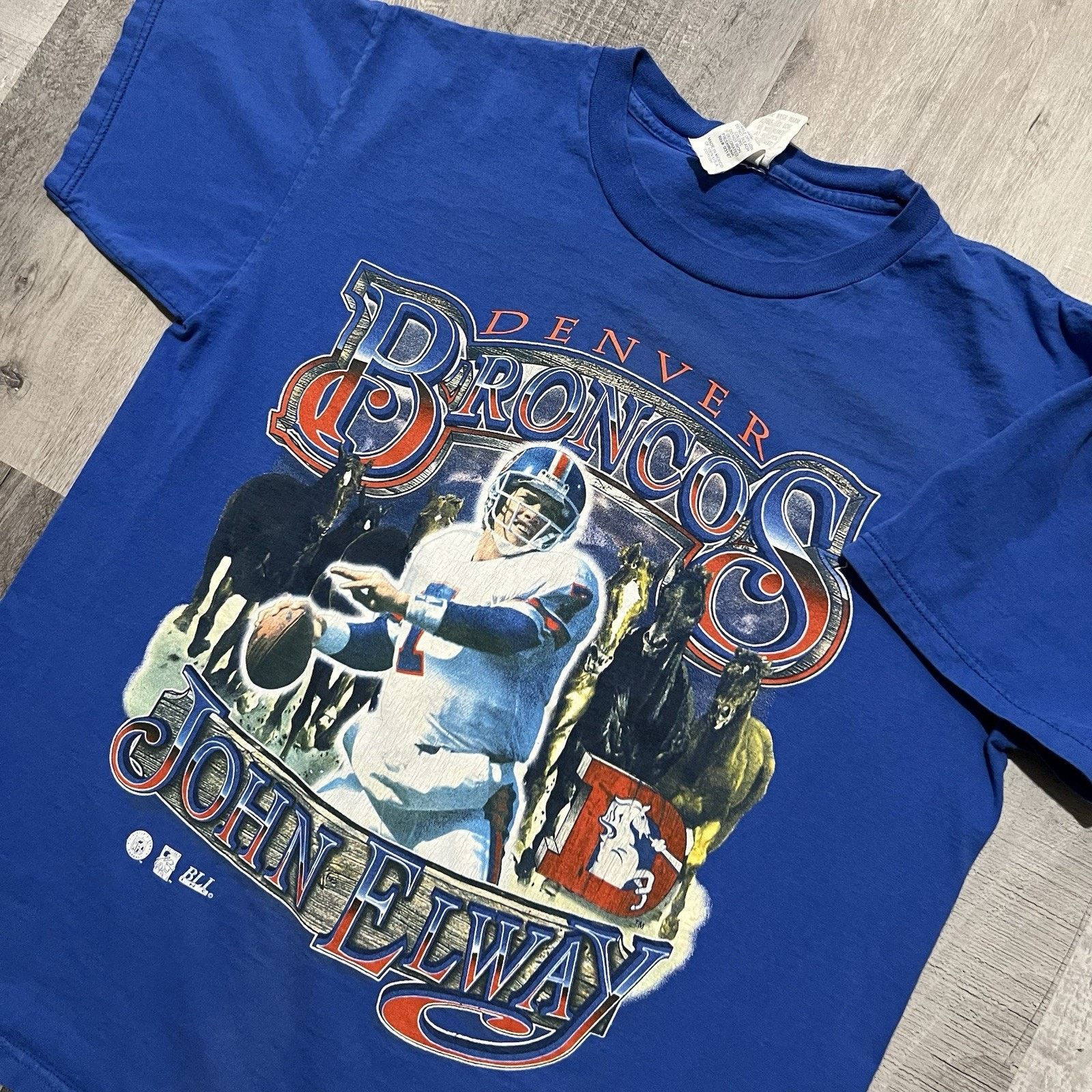 Vintage VTG Denver Broncos John Elway 90s Big Graphic NFL T Shirt L Size US L / EU 52-54 / 3 - 2 Thumbnail