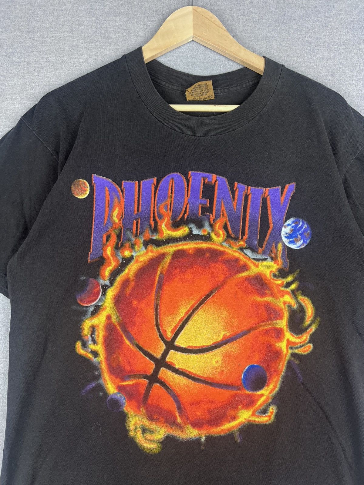Vintage Vtg 1993 Nutmeg Phoenix Suns Big Logo Fire Black Size M Size US M / EU 48-50 / 2 - 1 Thumbnail