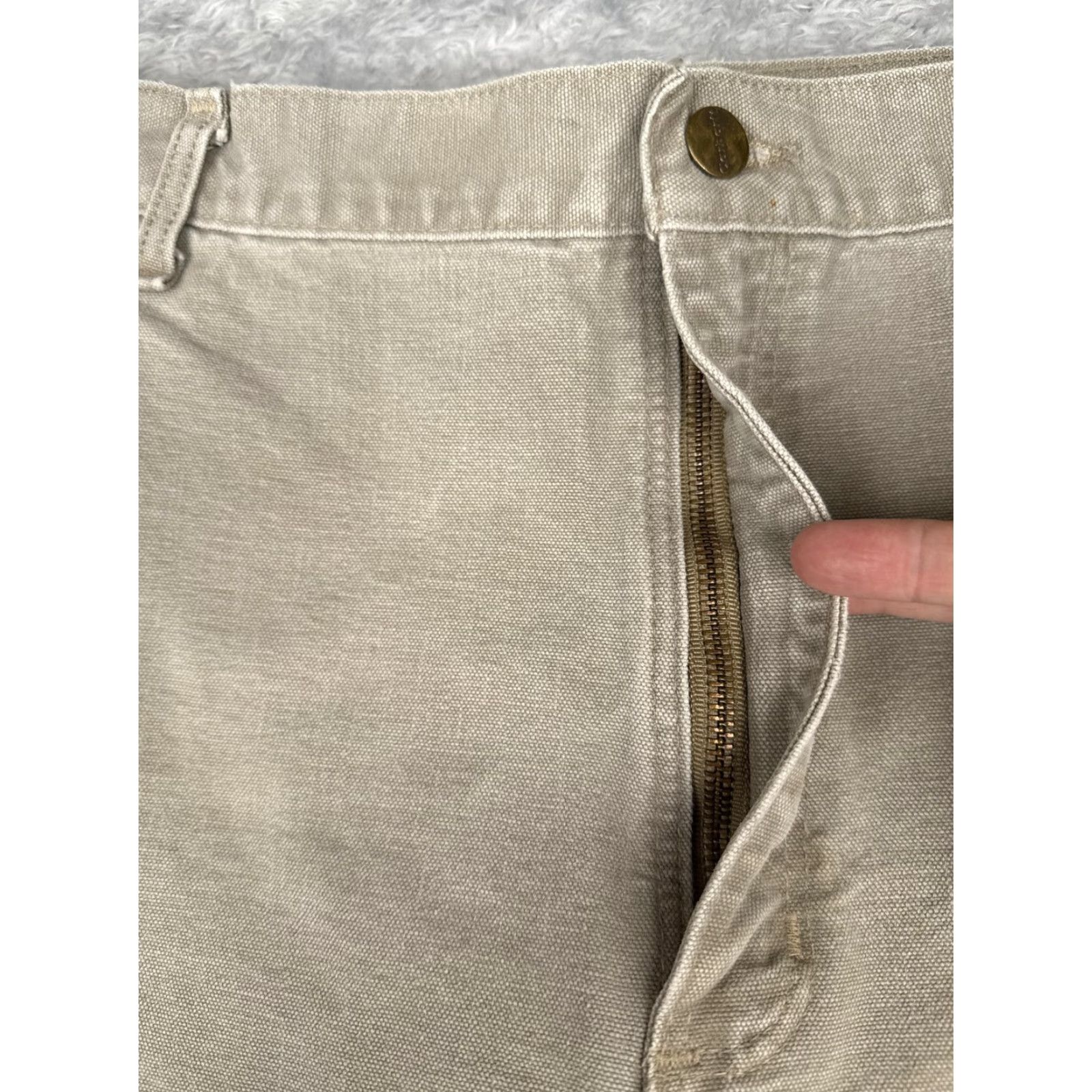 Carhartt Carhartt Pants Mens 40x32 Tan Washed Duck Dungaree Workwear Hammer Loop Carpenter 5-Pocket Logo USA Size US 40 / EU 56 - 5 Thumbnail