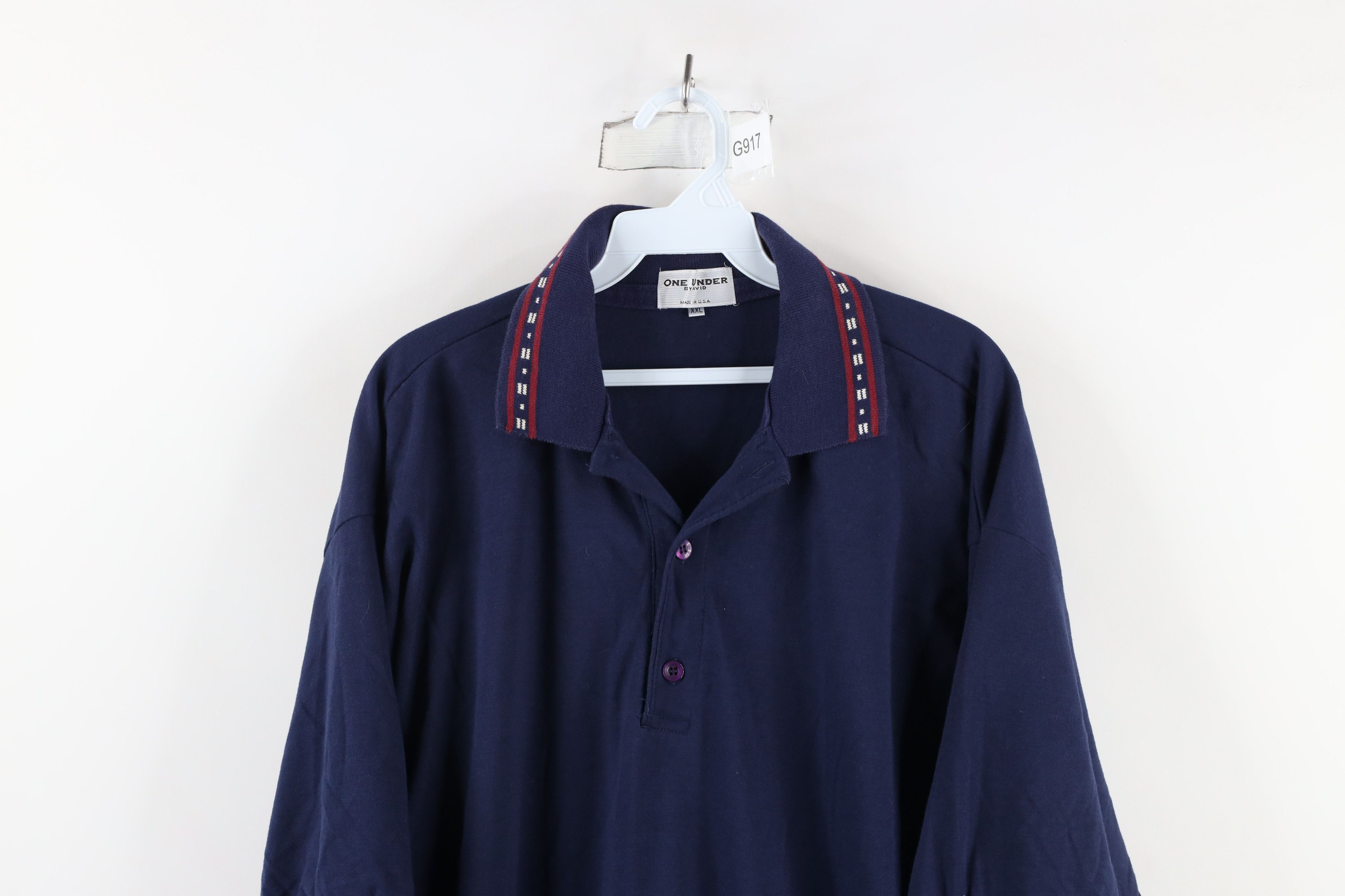 Vintage Vintage 90s Streetwear Geometric Collared Golf Polo Shirt Size US XXL / EU 58 / 5 - 2 Thumbnail