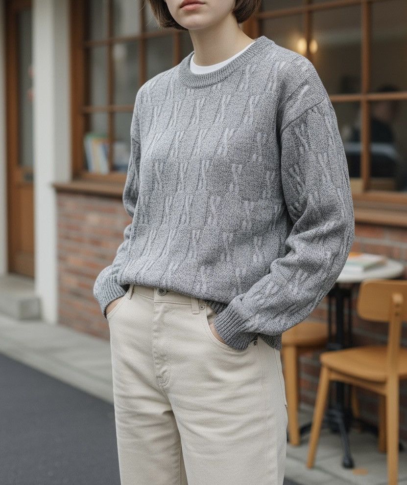 Issey Miyake Vintage issey sport knitted grey sweater Size US M / EU 48-50 / 2 - 2 Thumbnail