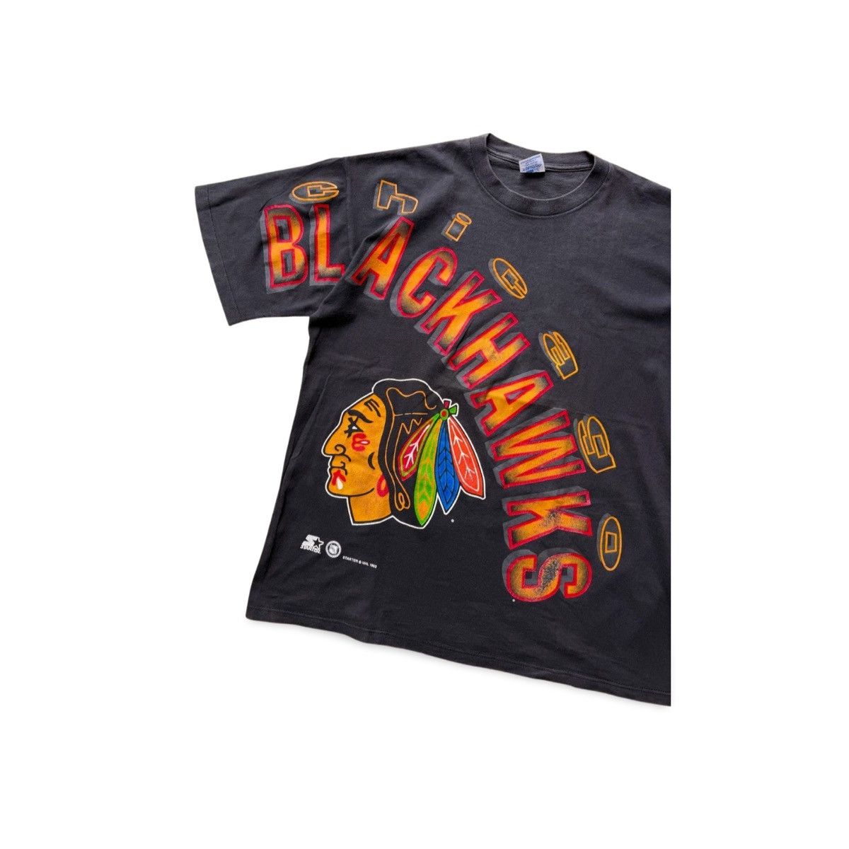 Starter 1993 Chicago Blackhawks Starter Tshirt Size US L / EU 52-54 / 3 - 2 Thumbnail