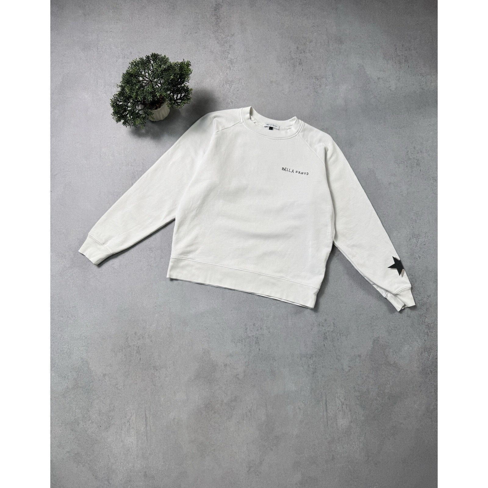 Bella Freud Women Sweatshirt Women Size S White Stars, Women's
