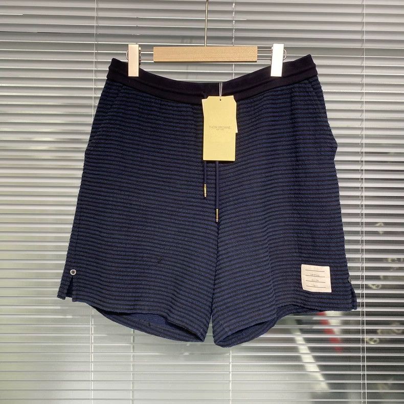 Thom Browne Thom Browne Navy Waffle Knit Shorts - dmc Size US 30 / EU 46 - 1 Thumbnail