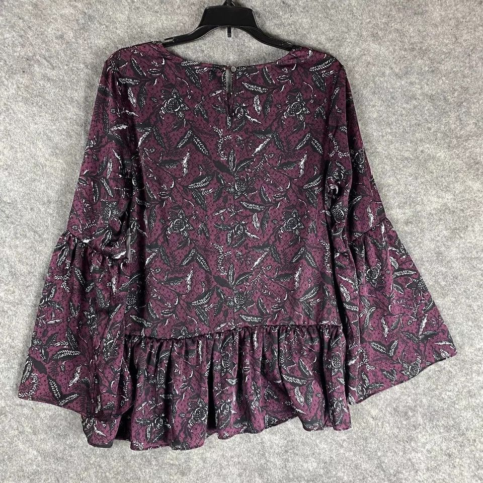 Other Simply Styled Blouse Medium Women's Long Sleeve Floral M Size M / US 6-8 / IT 42-44 - 8 Thumbnail