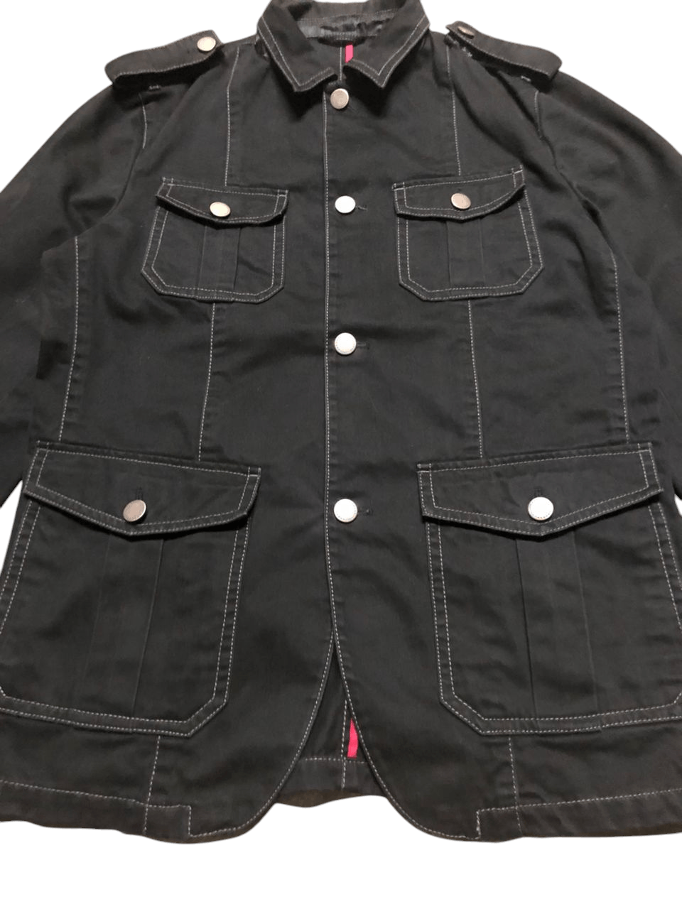 Japanese Brand 🇯🇵💥Pazzo Denim Store Military Style Cargo Pocket Jacket Size US L / EU 52-54 / 3 - 9 Thumbnail
