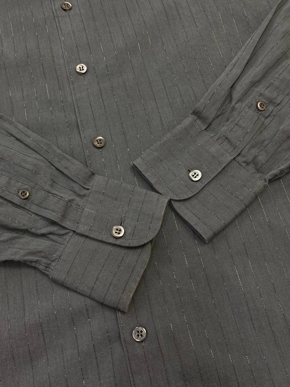 Prada Vintage Prada Glitter Striped Buttons Shirt Size US L / EU 52-54 / 3 - 7 Thumbnail
