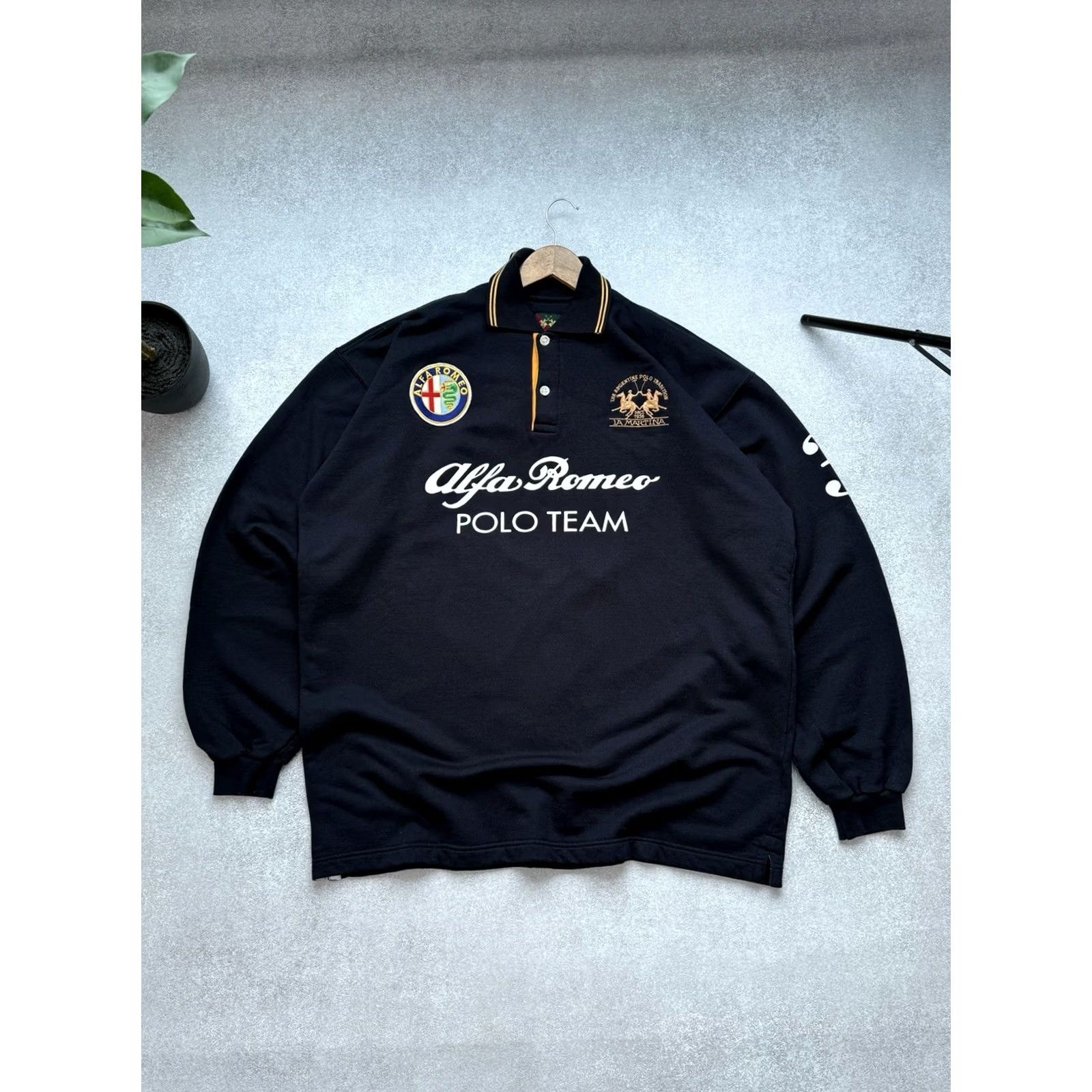 La Martina VINTAGE LA MARTINA Alfa Romeo #3 Racing Long Sleeve Sweatshirt Men’s XL Blue Size US XL / EU 56 / 4 - 2 Thumbnail