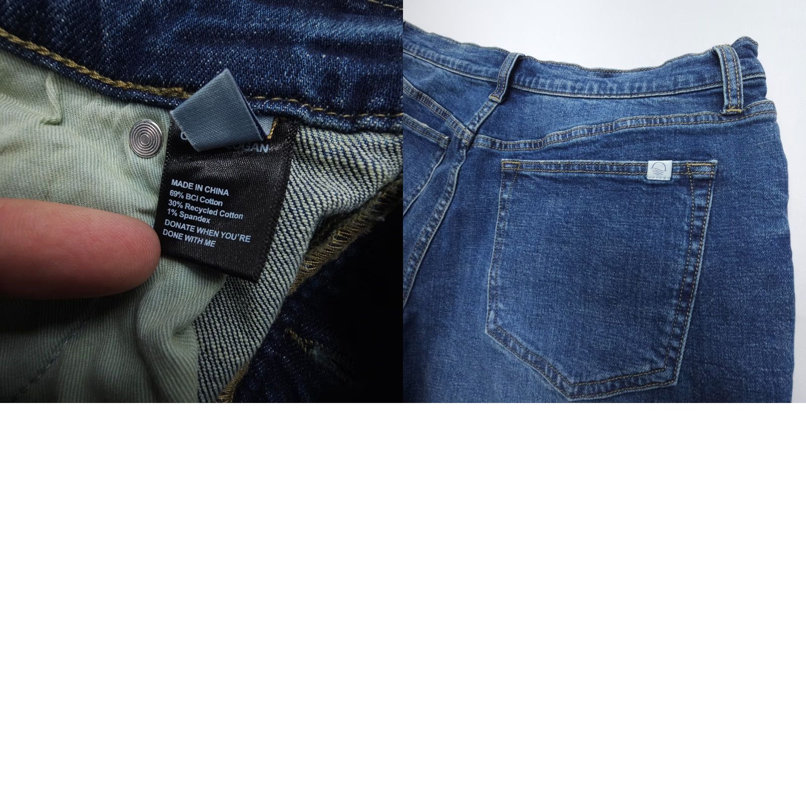 Olive Oliver Logan Jeans 32 Ludlow Relaxed Denim Button Fly Mid Rise Dark Blue Women's Jeans Size 24" / US 00 / IT 34 - 9 Thumbnail