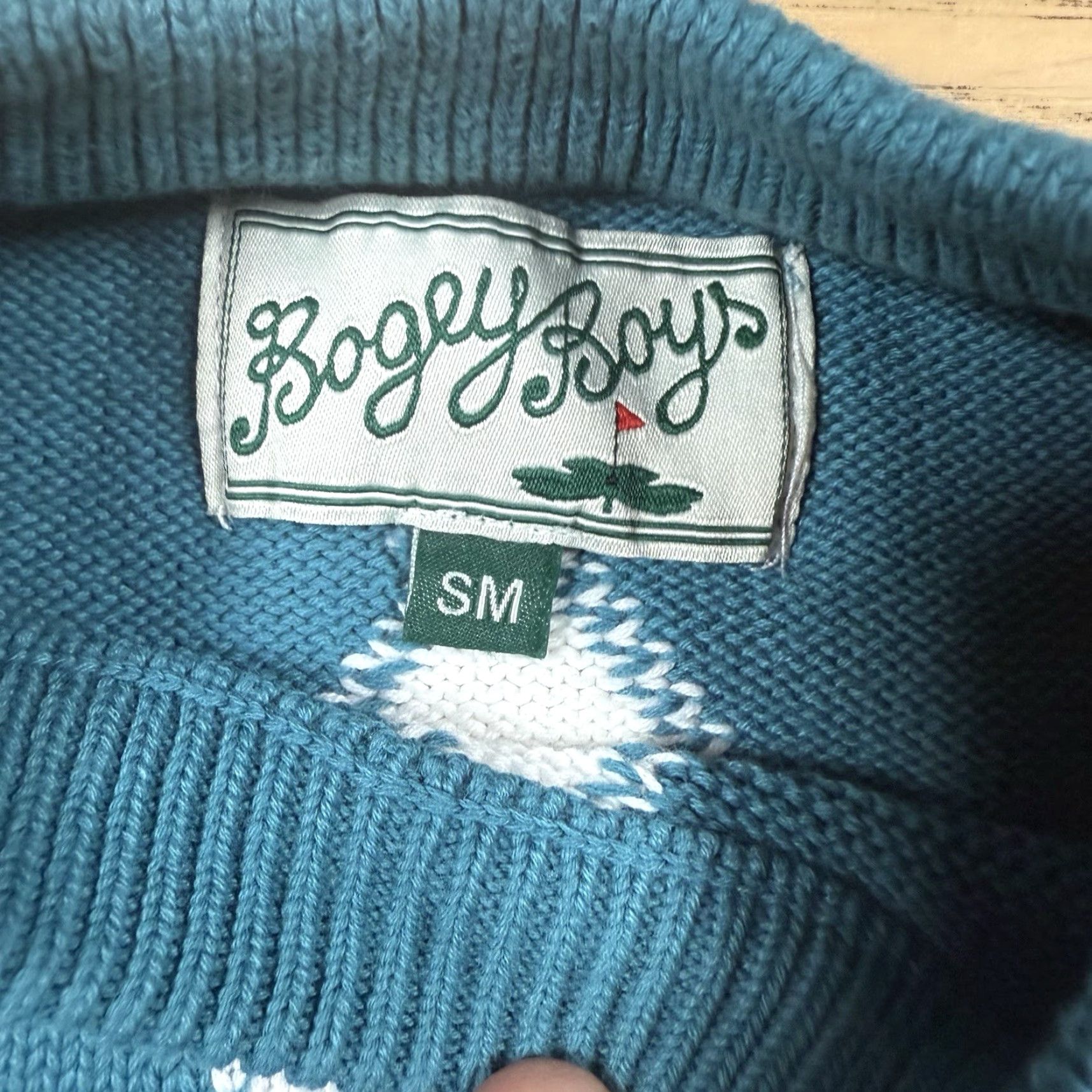 Vintage NWOT Diamond Bogey Boys Crewneck Sweater Mens Small Blue Diamond AOP Cinched Macklemore Size US S / EU 44-46 / 1 - 3 Thumbnail