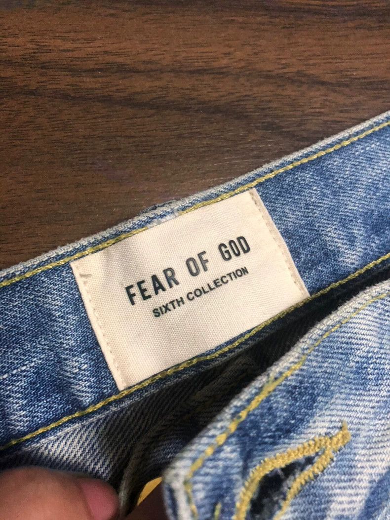 Fear of God Fear of God Streamer blue cow straight-leg pants Size US 30 / EU 46 - 2 Thumbnail