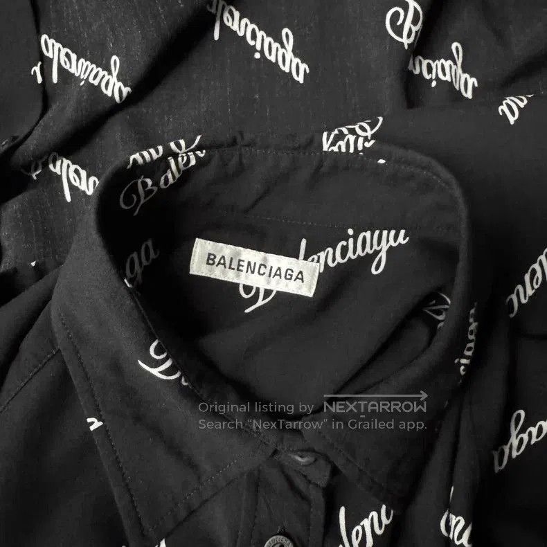 Balenciaga Balenciaga Black White Print T-Shirt. Size US XXL / EU 58 / 5 - 4 Thumbnail