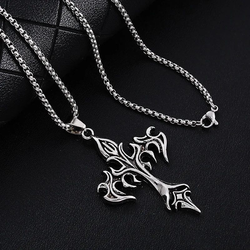 Other Flame Cross Pendant Necklace Size ONE SIZE - 3 Thumbnail