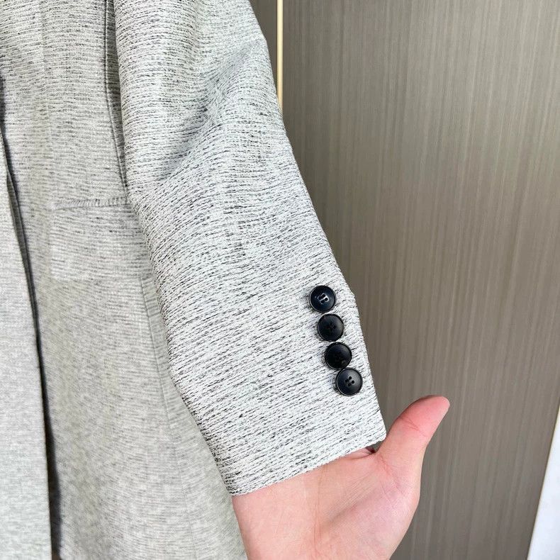 Dior Dior Silver Gray Wool SingleButton Coat-2506 Size US XS / EU 42 / 0 - 4 Thumbnail