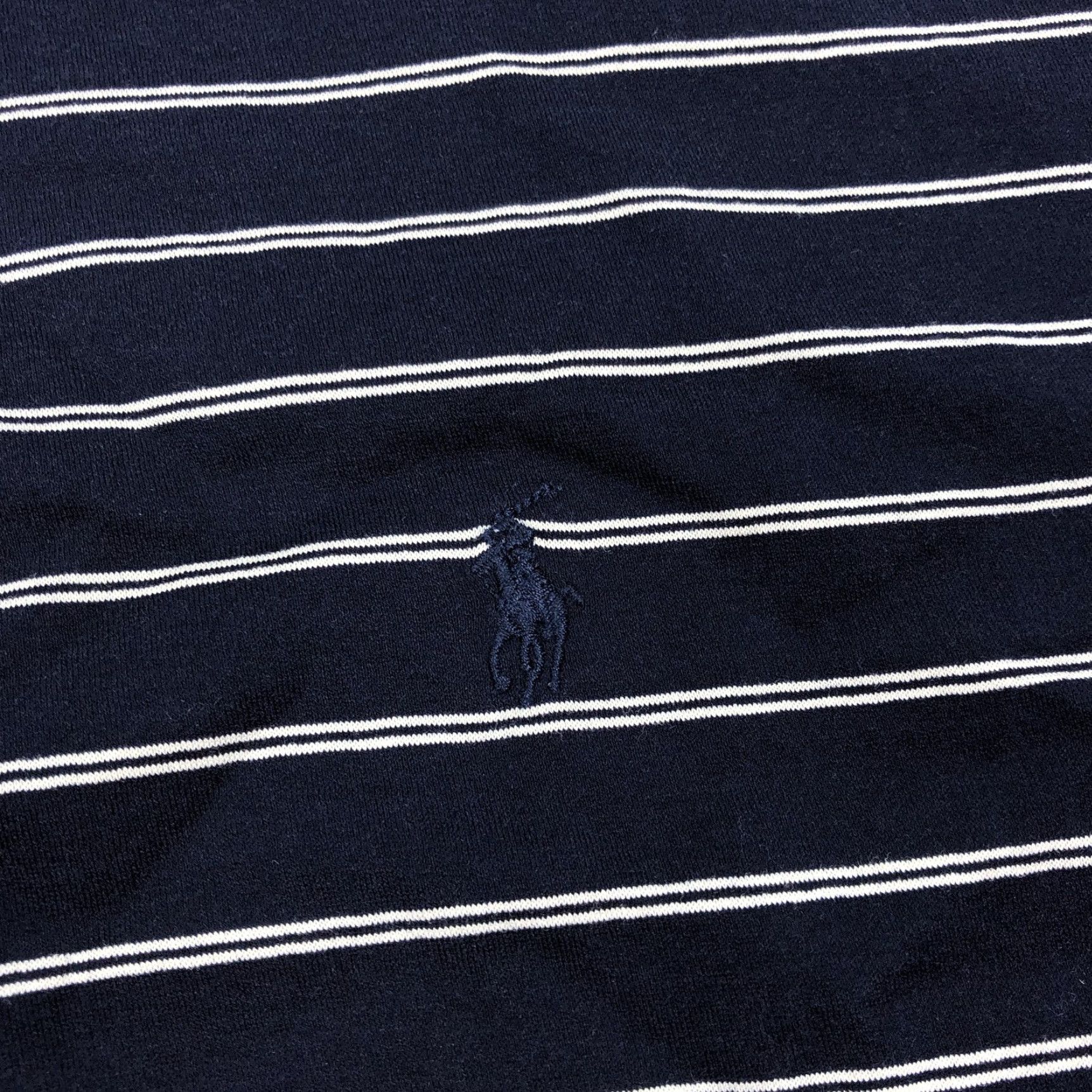 Polo Ralph Lauren Polo by Ralph Lauren Shirt Polo Striped Navy White XL Long Sleeve Pima Cotton Men Size US XL / EU 56 / 4 - 3 Thumbnail
