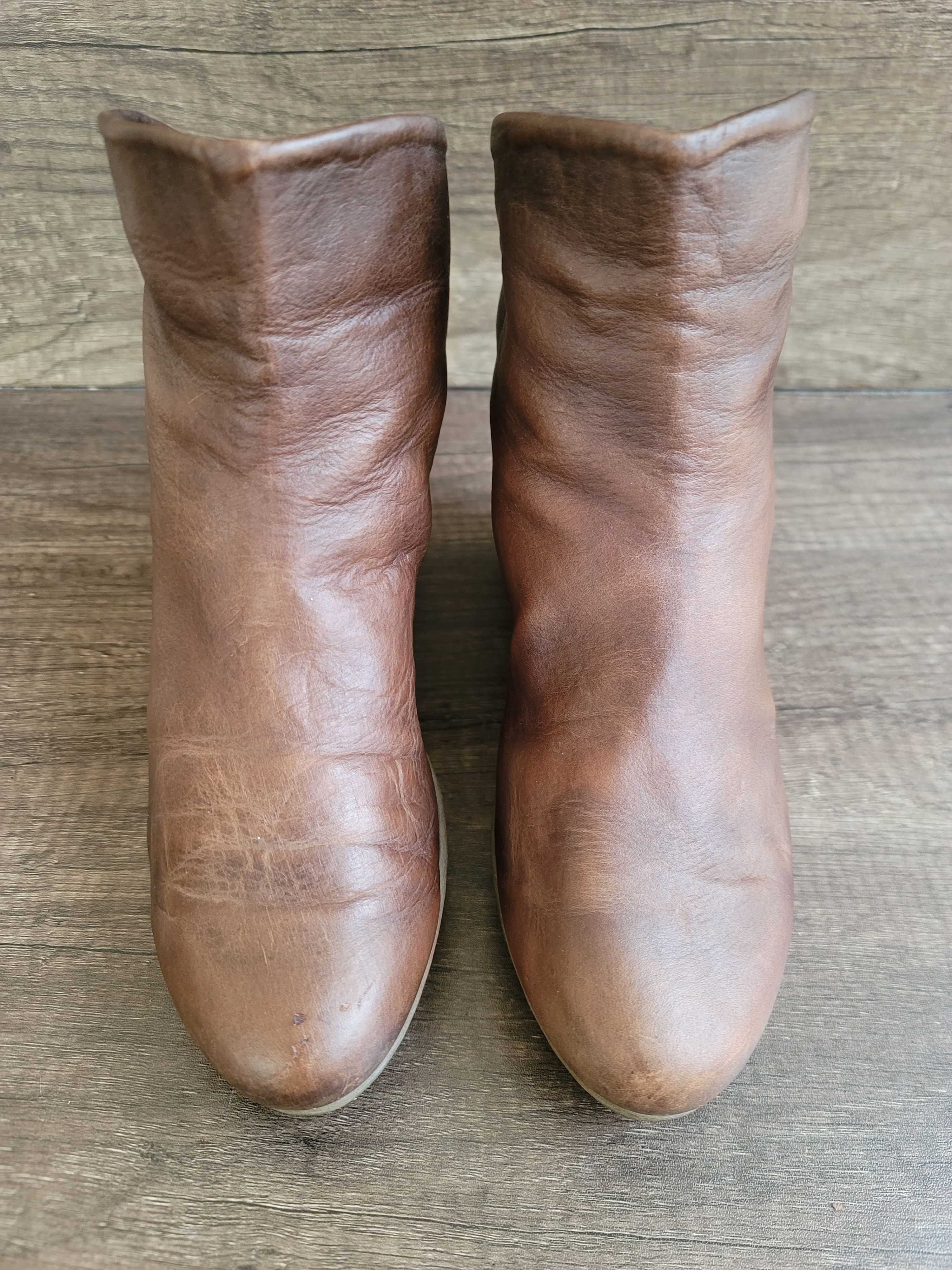 Trippen Trippen Brown Leather Platform Ankle Boots Sz 37 US 6.5-7. Size US 7 / IT 37 - 11 Thumbnail