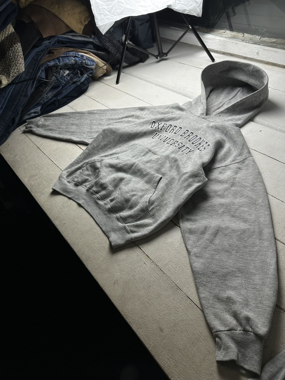 Vintage 🚨VNTG OXFORS BROOKES University USA Hoodie RARE BIG LOGO Size US M / EU 48-50 / 2 - 2 Thumbnail
