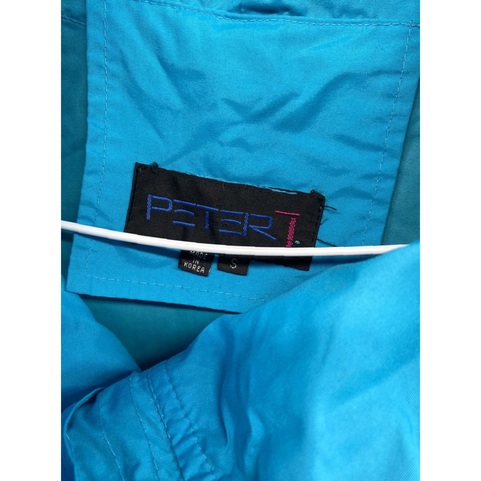 Vintage Vintage Peter J Windbreaker Surf Beach Blue Pullover Jacket Men’s SZ S Beach 90s 80s Geometric Nylon Zip Pockets Size US S / EU 44-46 / 1 - 3 Thumbnail