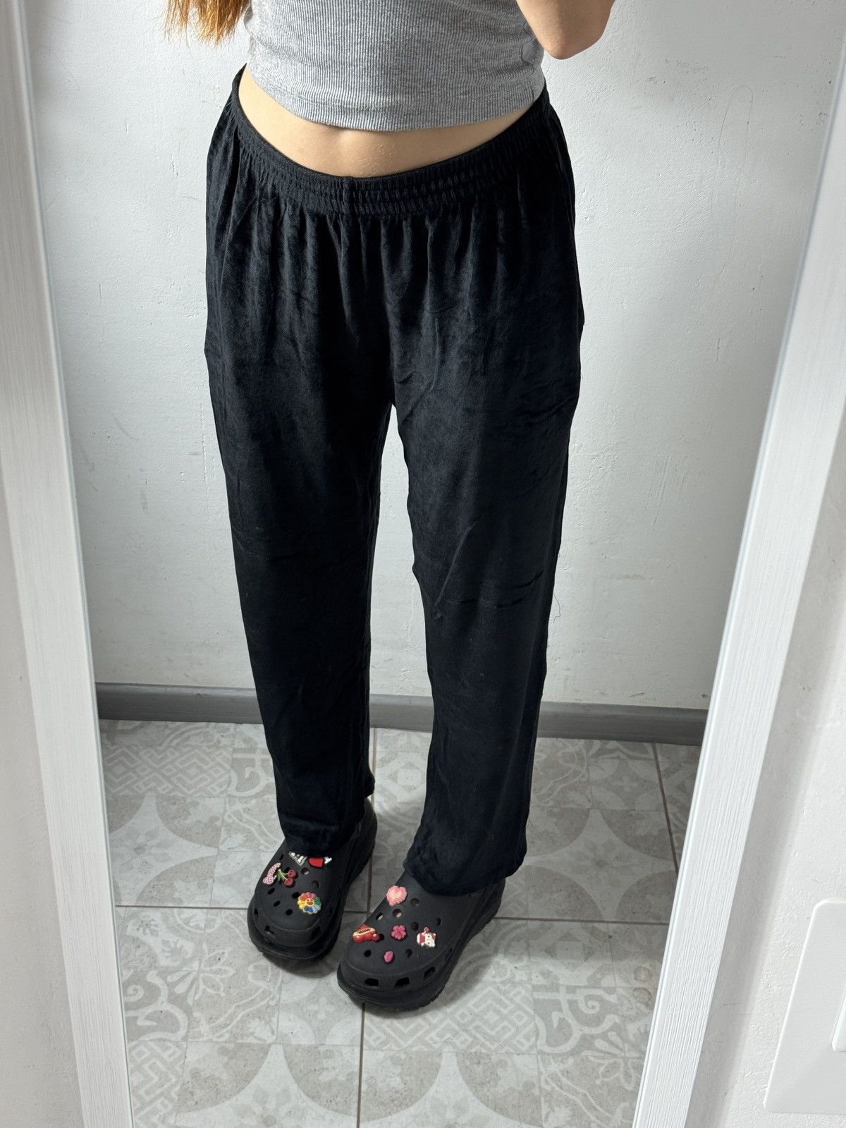 Ermenegildo Zegna VINTAGE ERMENEGILDO ZEGNA VELOUR BLACK PANTS Size 28" / US 6 / IT 42 - 1 Thumbnail