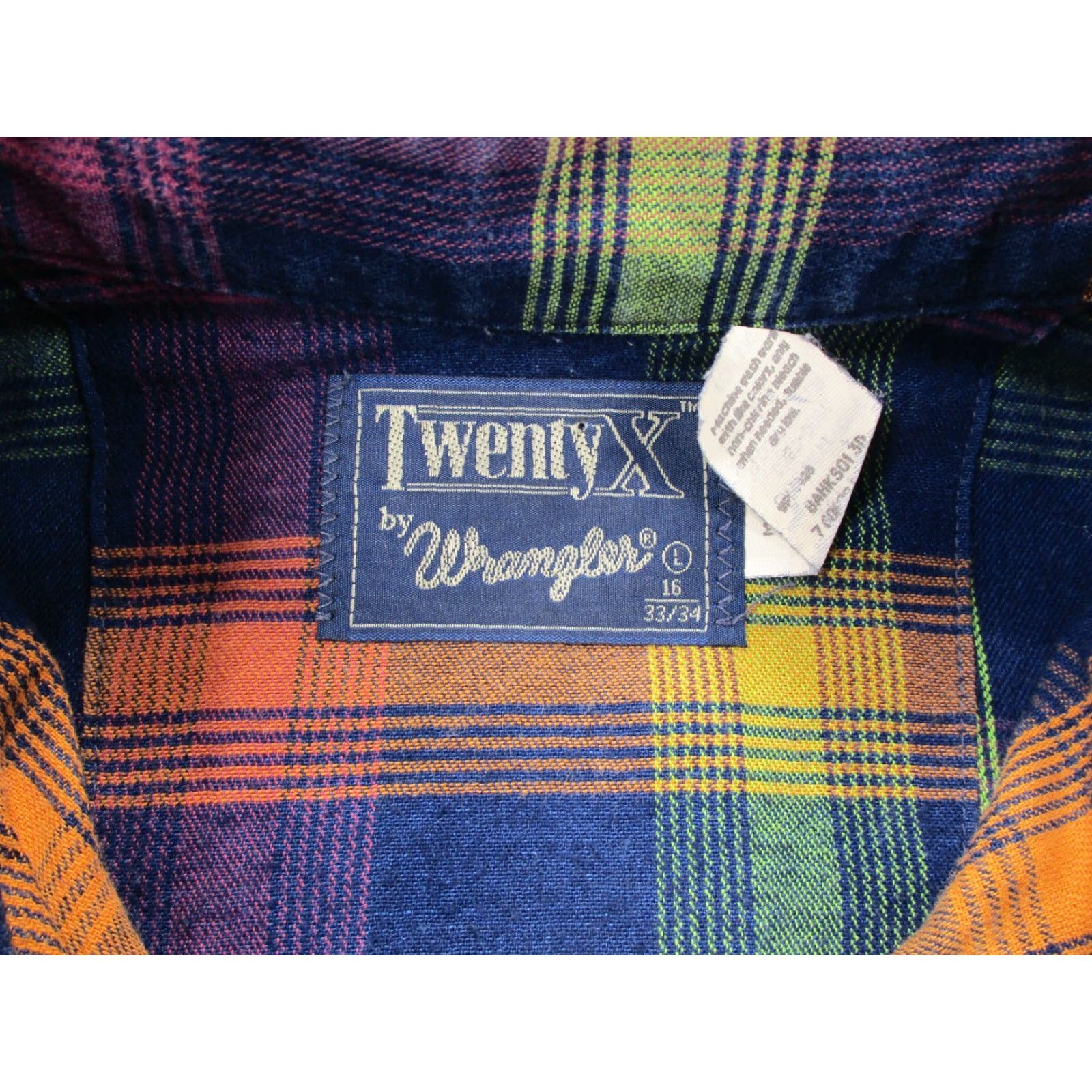 Wrangler VINTAGE Wrangler Twenty-X Shirt Mens L Button-Up Long Sleeve Plaid Western USA Size US L / EU 52-54 / 3 - 5 Thumbnail