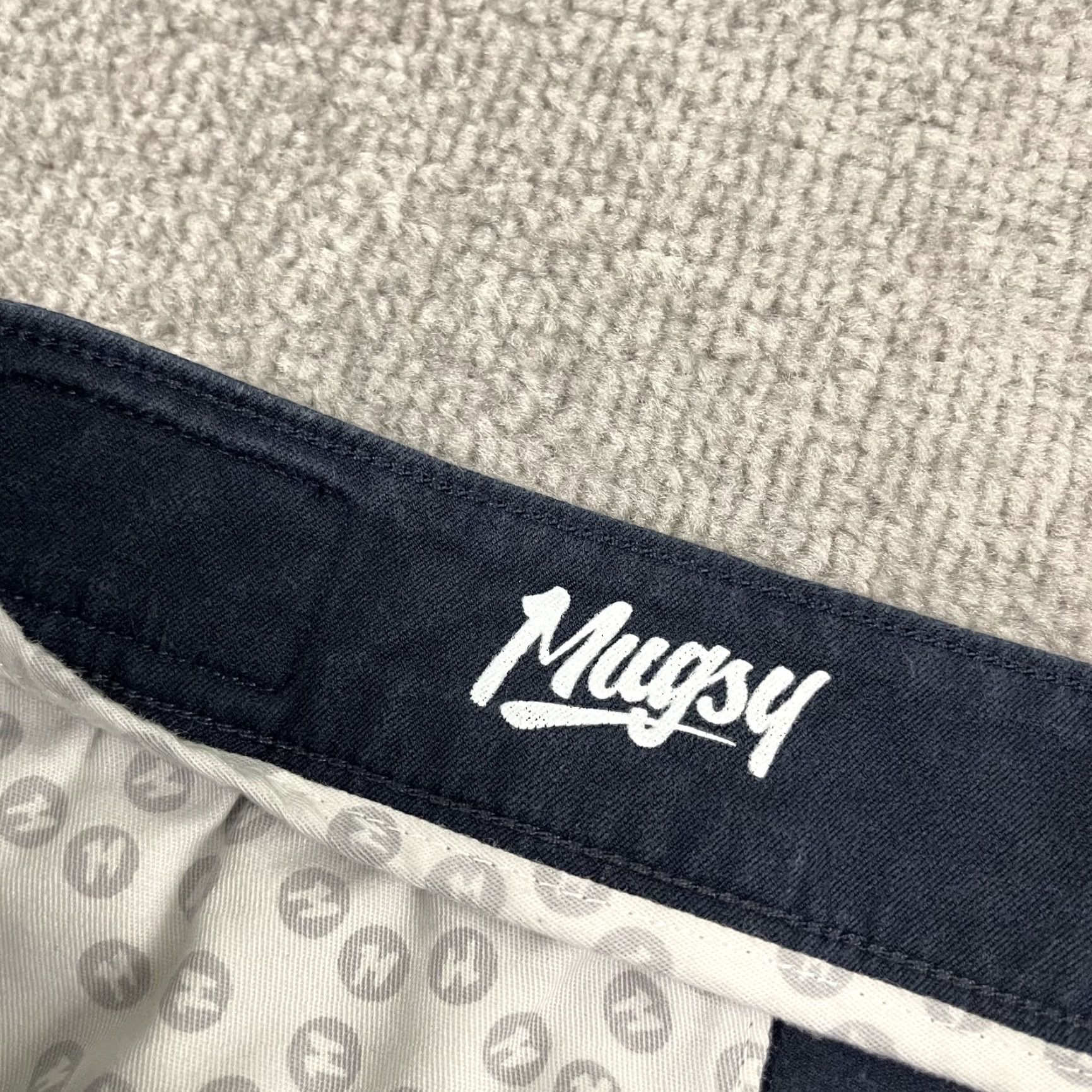 Vintage Mugsy Chino Shorts Men's 34 Faded Navy Blue Golf Casual Performance 9" Inseam Regular Fit Size US 34 / EU 50 - 5 Thumbnail