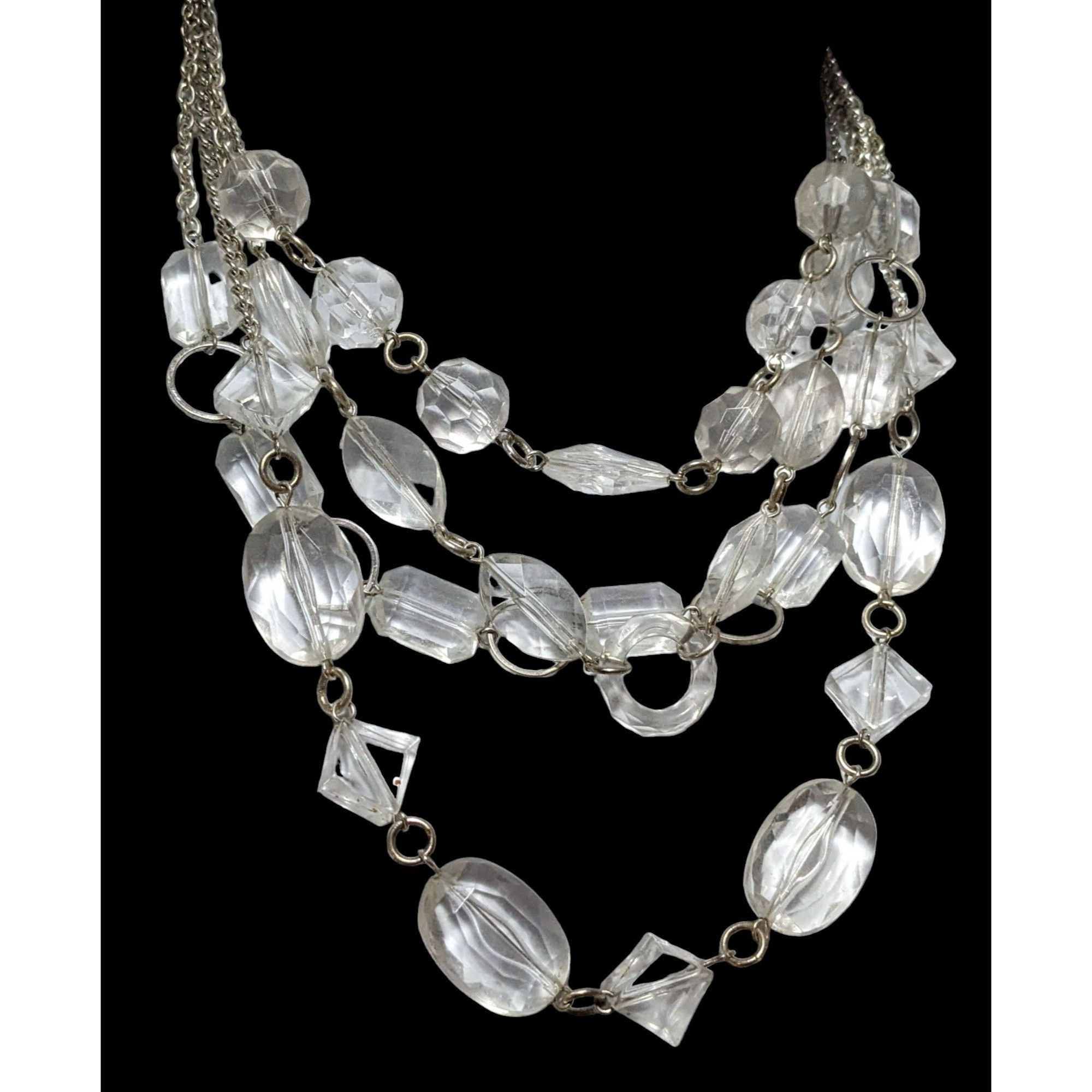 Other Clear Chunky Gemmed Multilayer Necklace Size ONE SIZE - 3 Thumbnail