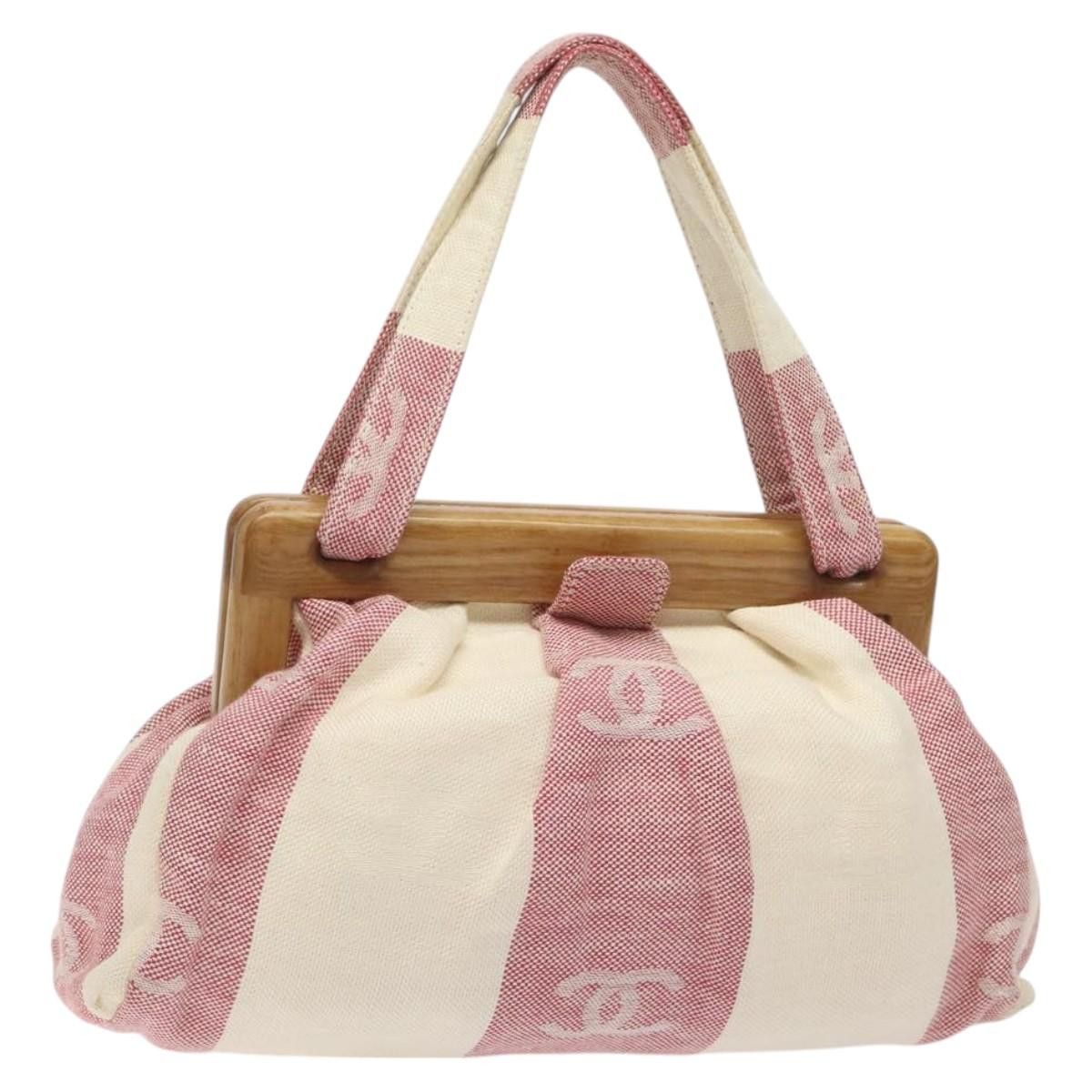 Chanel CHANEL Hand Bag Canvas Beige Gold CC Size ONE SIZE - 1 Thumbnail