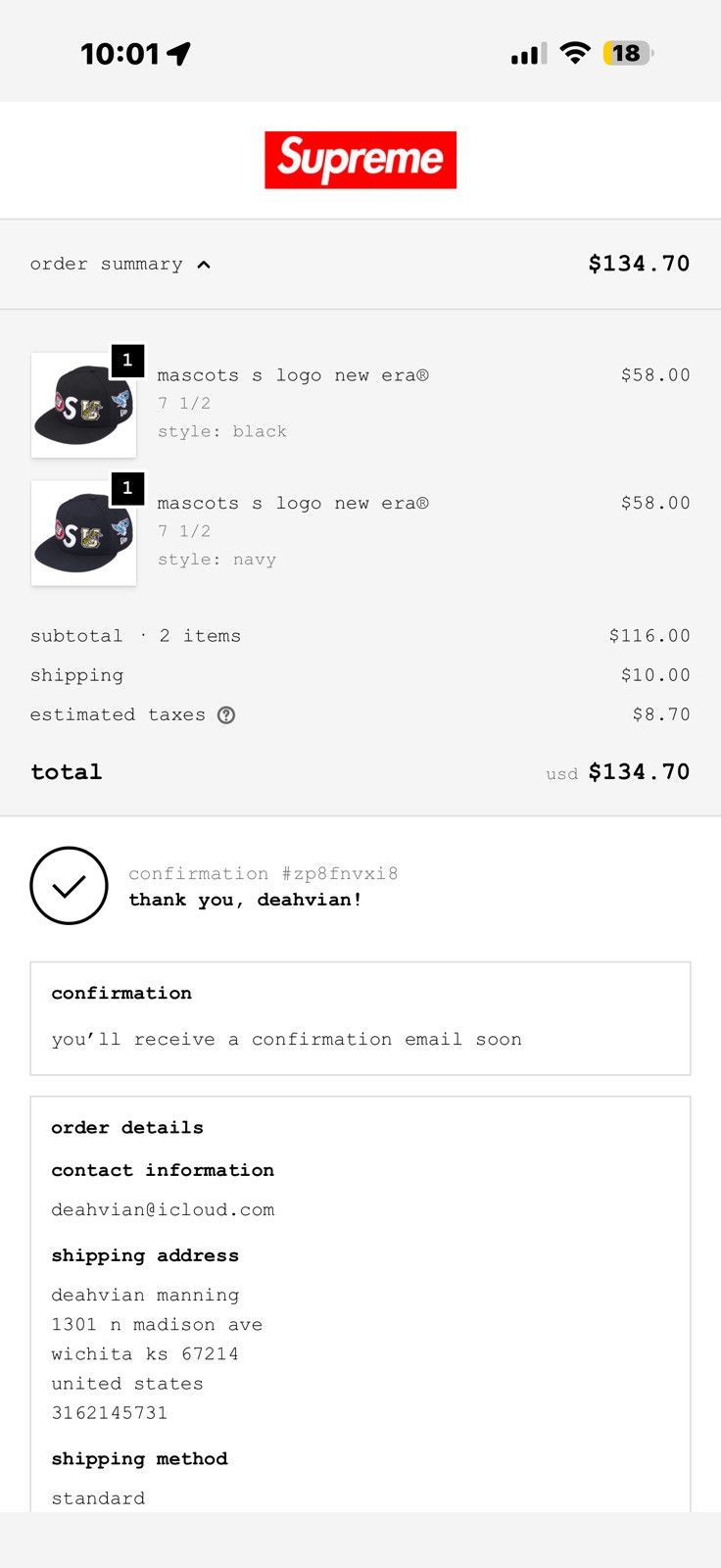 Supreme Supreme Mascots S Logo New Era Size ONE SIZE - 2 Thumbnail