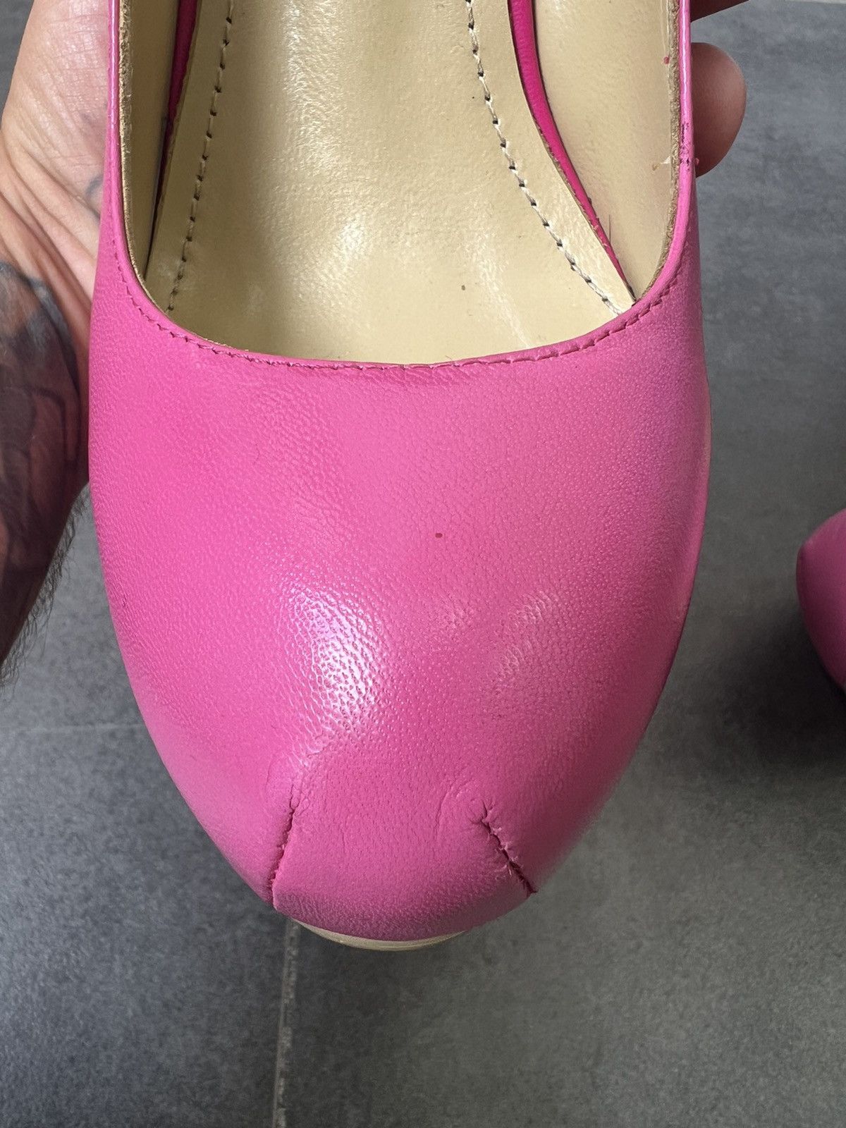 Yves Saint Laurent Vintage Yves Saint Laurent high pink iconic heels Size US 7 / IT 37 - 2 Thumbnail