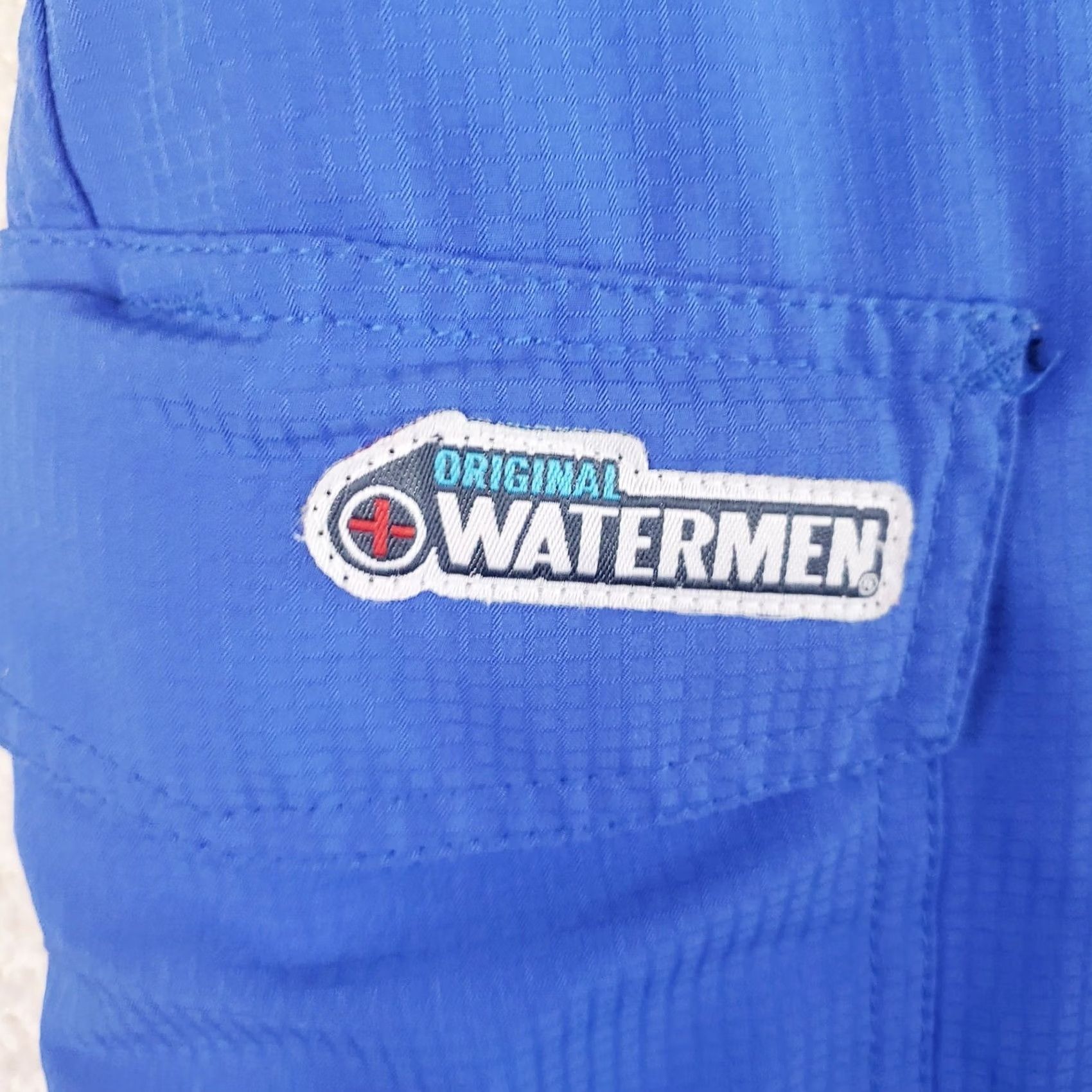 Vintage Waterman Lifeguard Original Men Board Shorts Trunks 32 Blue Polyester Pockets Lifeguard Beach Pool Watersports Medium? Size US 32 / EU 48 - 4 Thumbnail