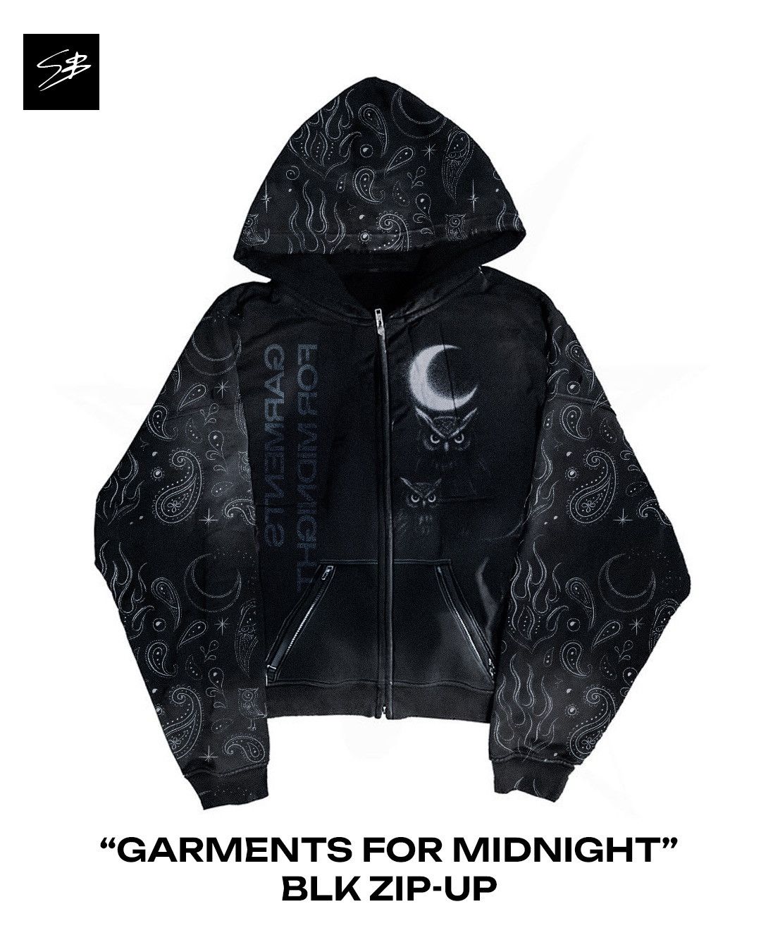 Japanese Brand × Vintage GARMENTS FOR MIDNIGHT HOODIE Size US L / EU 52-54 / 3 - 1 Preview